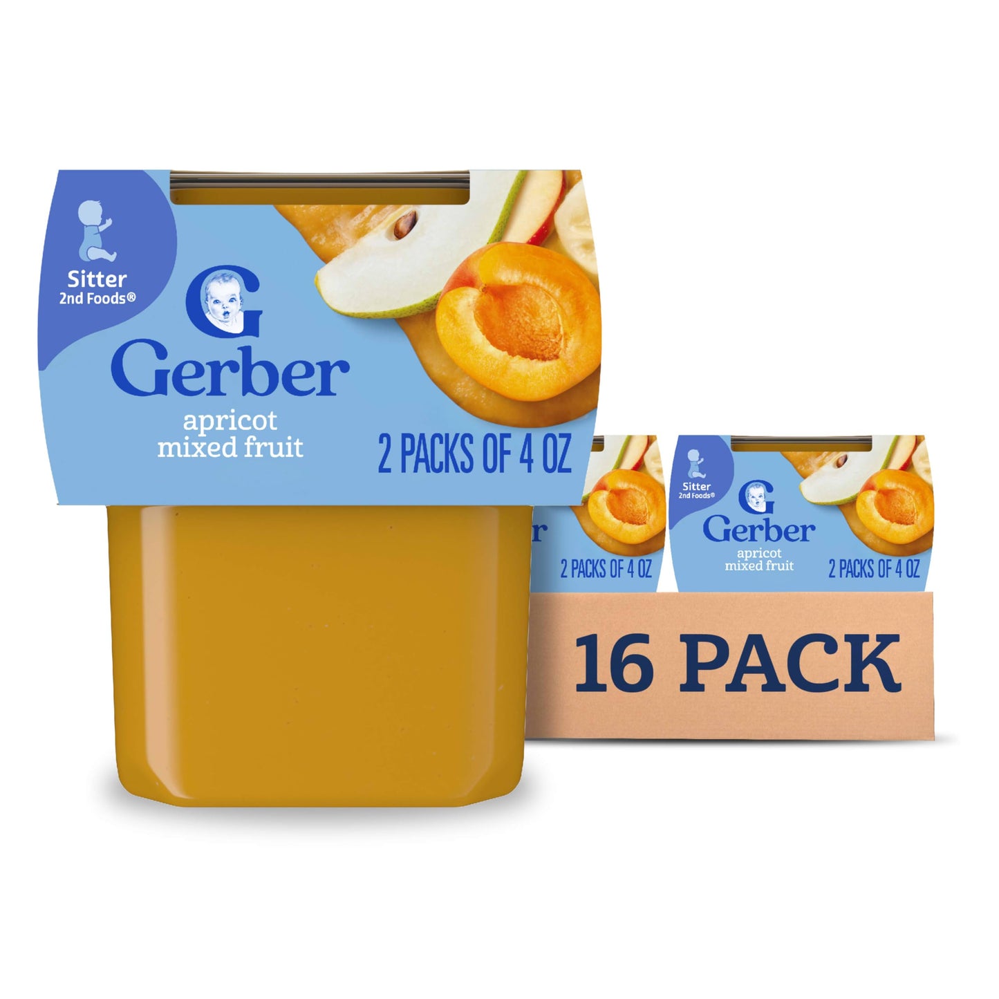 Gerber 2nd Foods Banana Blackberry Blueberry 4 Ounce Tubs, 2 Count (Pack of 8)