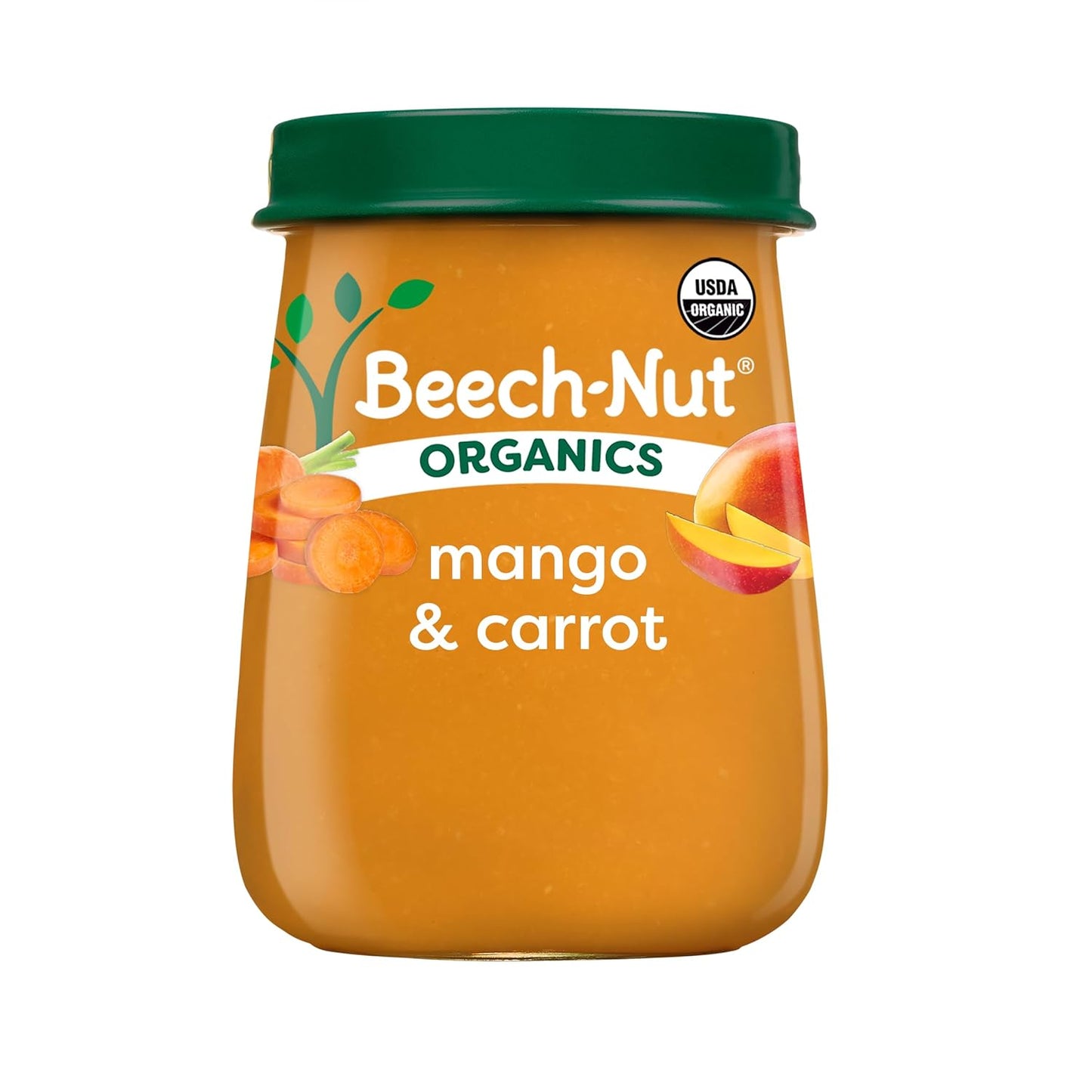 Beech-Nut Organics Stage 2 Organic Baby Food, Mango & Carrot, 4oz Jar (10 Pack)