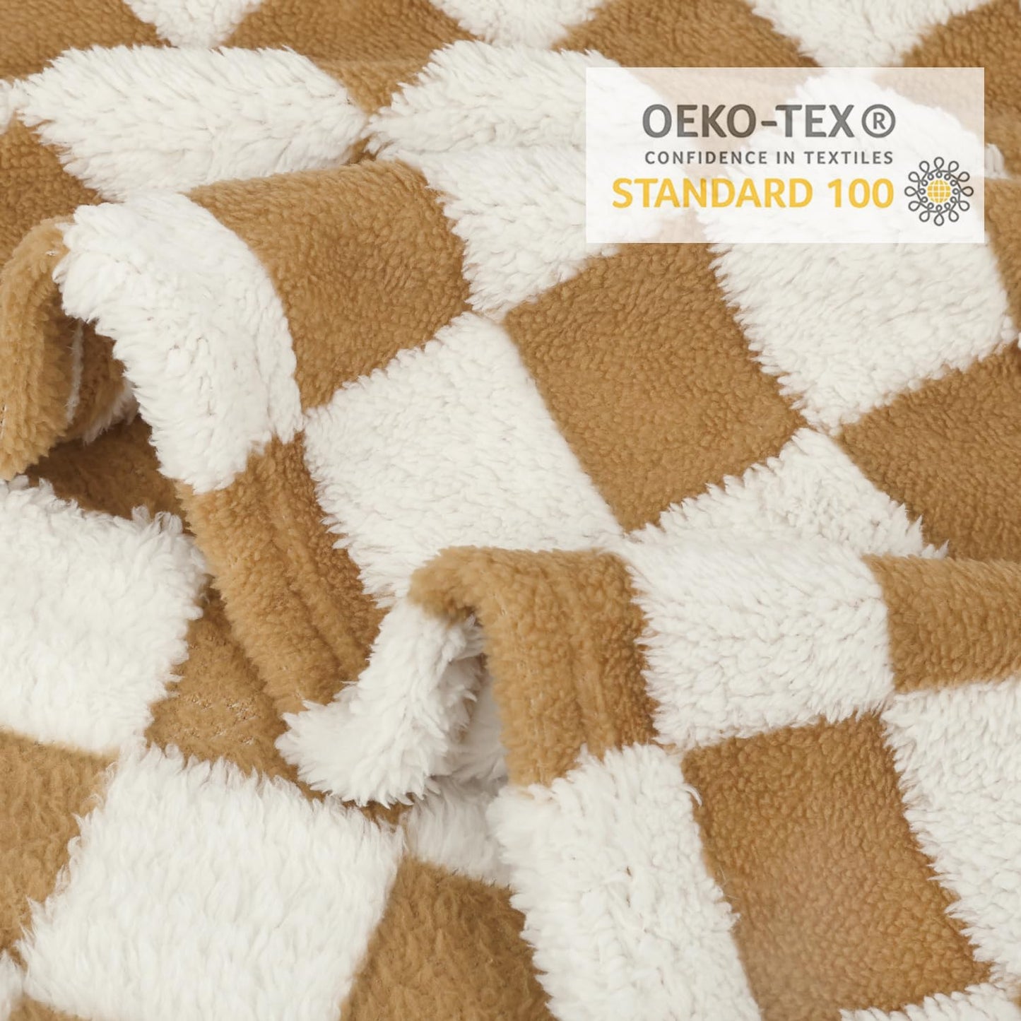 HOMRITAR Checkered Baby Blanket for Boy Girls Ultra Soft Fluffy Fuzzy Toddler Blankets with 3D Chessboard Grid Warmer Comfort Reversible Bed Blanket for Winter 350GSM Black 30 x 40 Inch