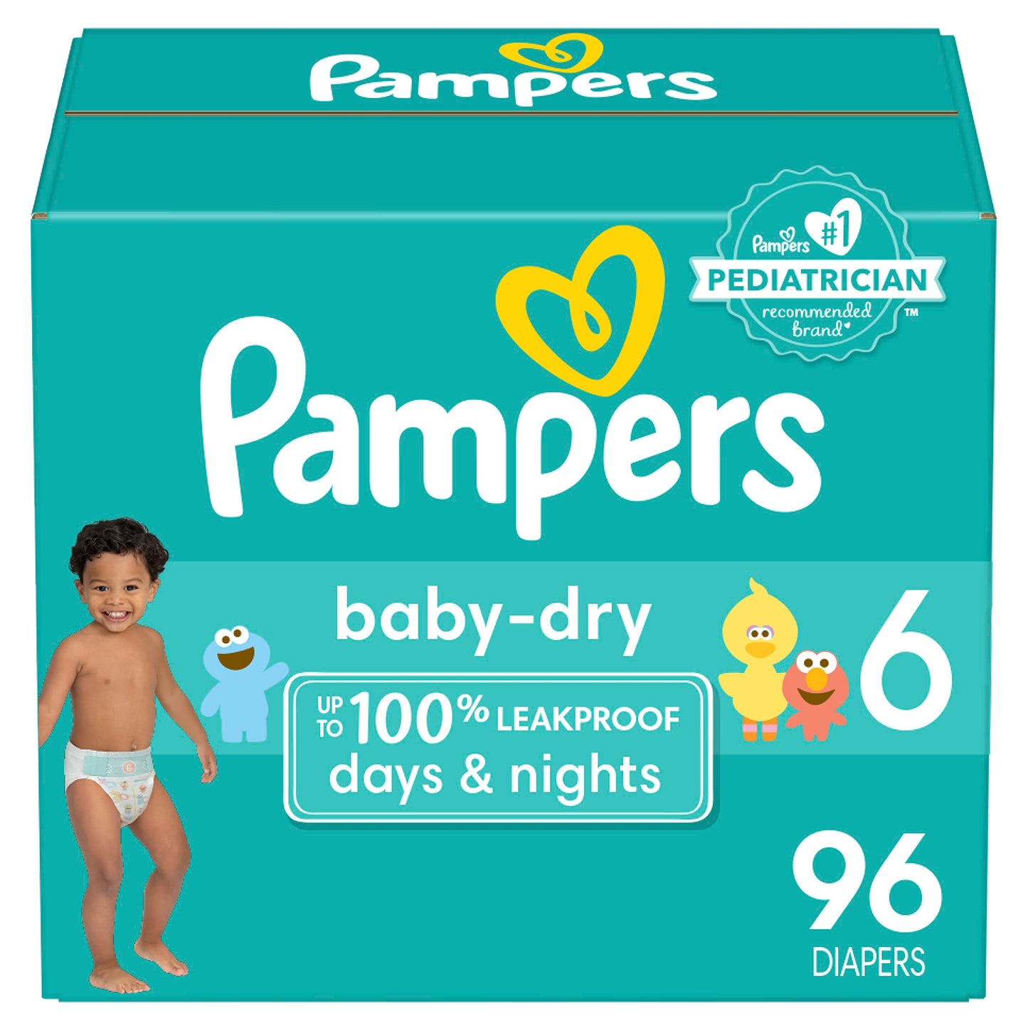 Pampers Diapers - Baby Dry - Size 1, 44 Count, Absorbent Disposable Infant Diaper (Packaging May Vary)