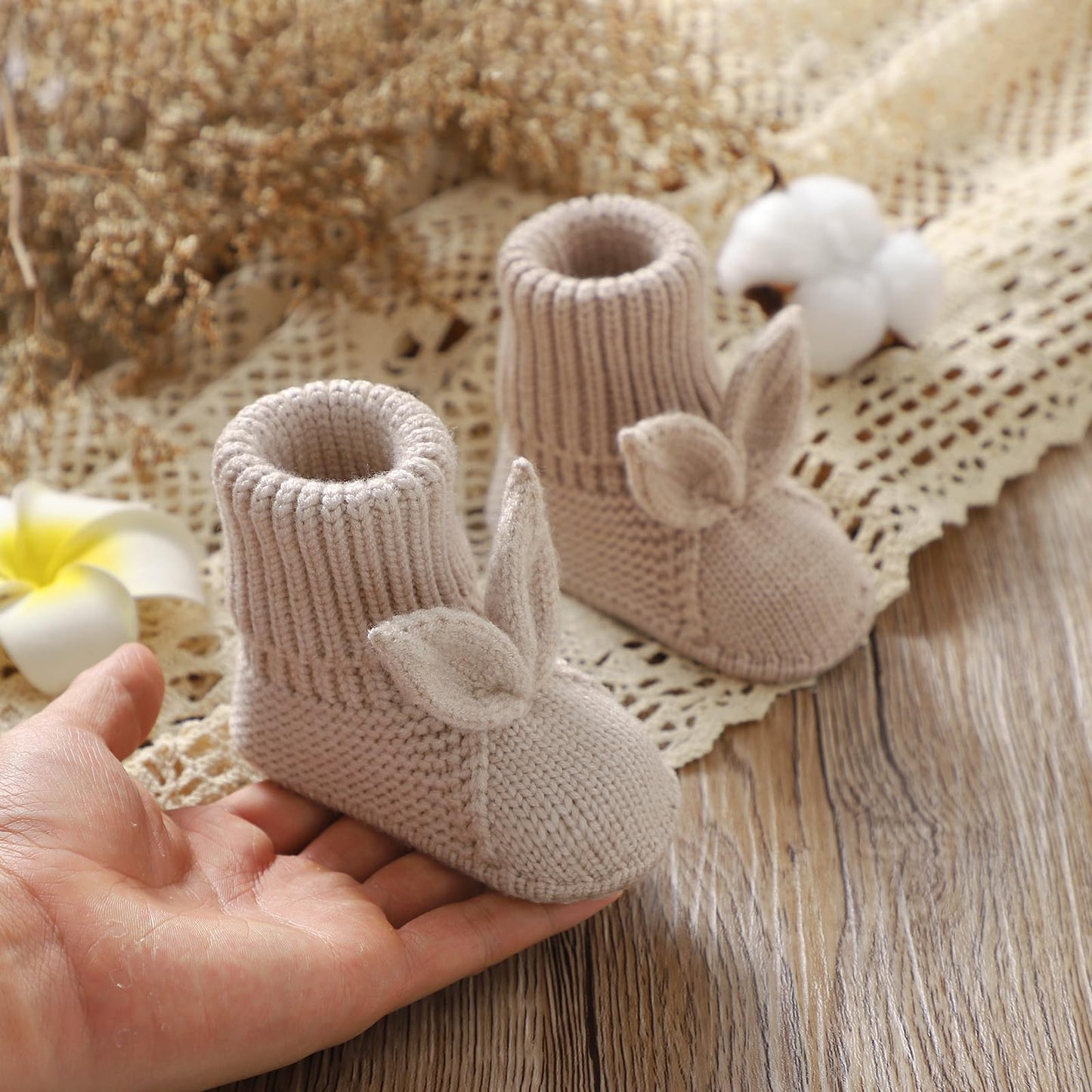 Baby Booties Newborn First Walkers Soft Knit Boots Warm Knitted Crib Shoes for Boy Girl Crochet Infant Sock