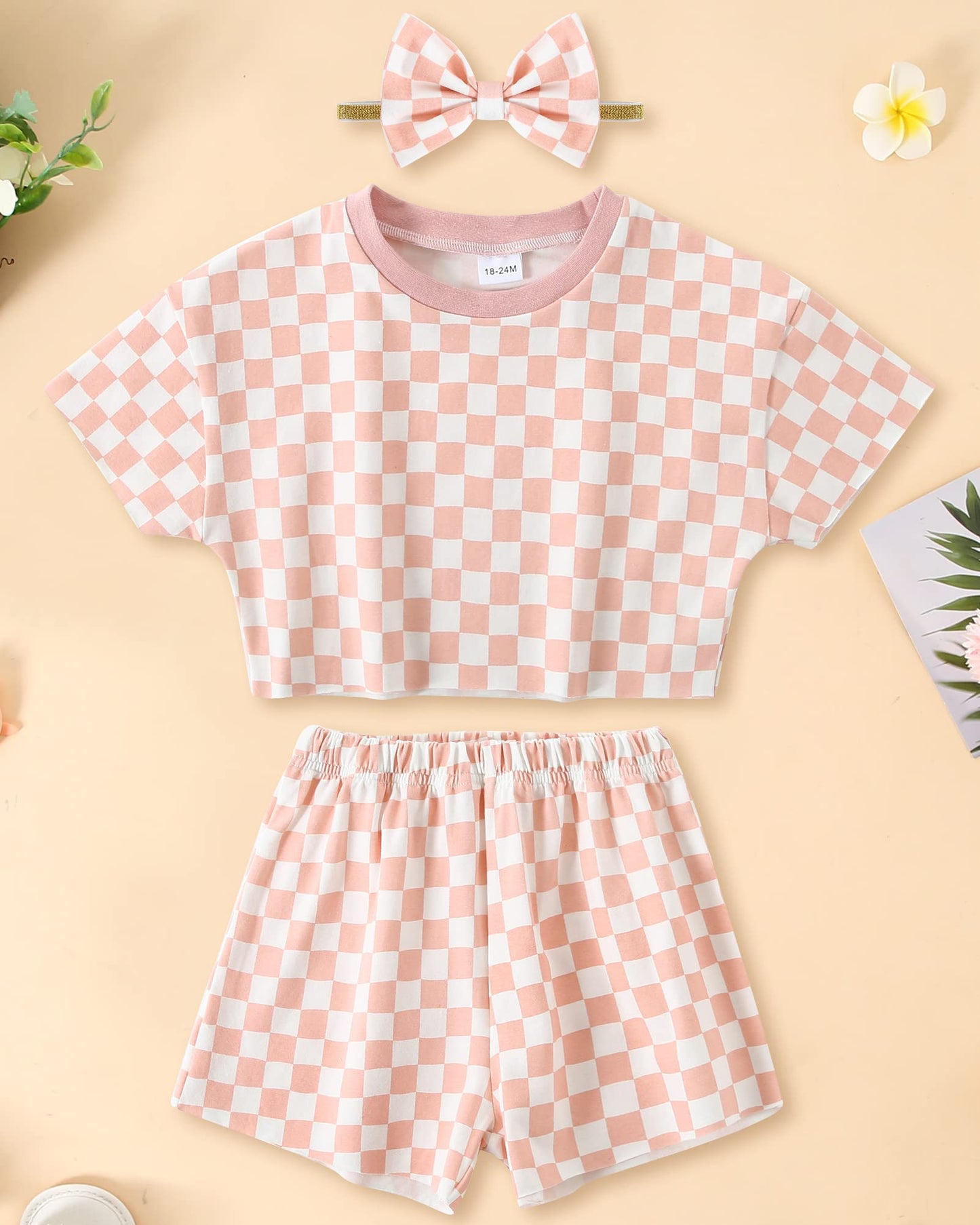 WESIDOM Toddler Girl Clothes Baby Girls Outfits 6M-5T Summer Floral Print Shirt+Shorts+Headband 3pcs Baby Clothing
