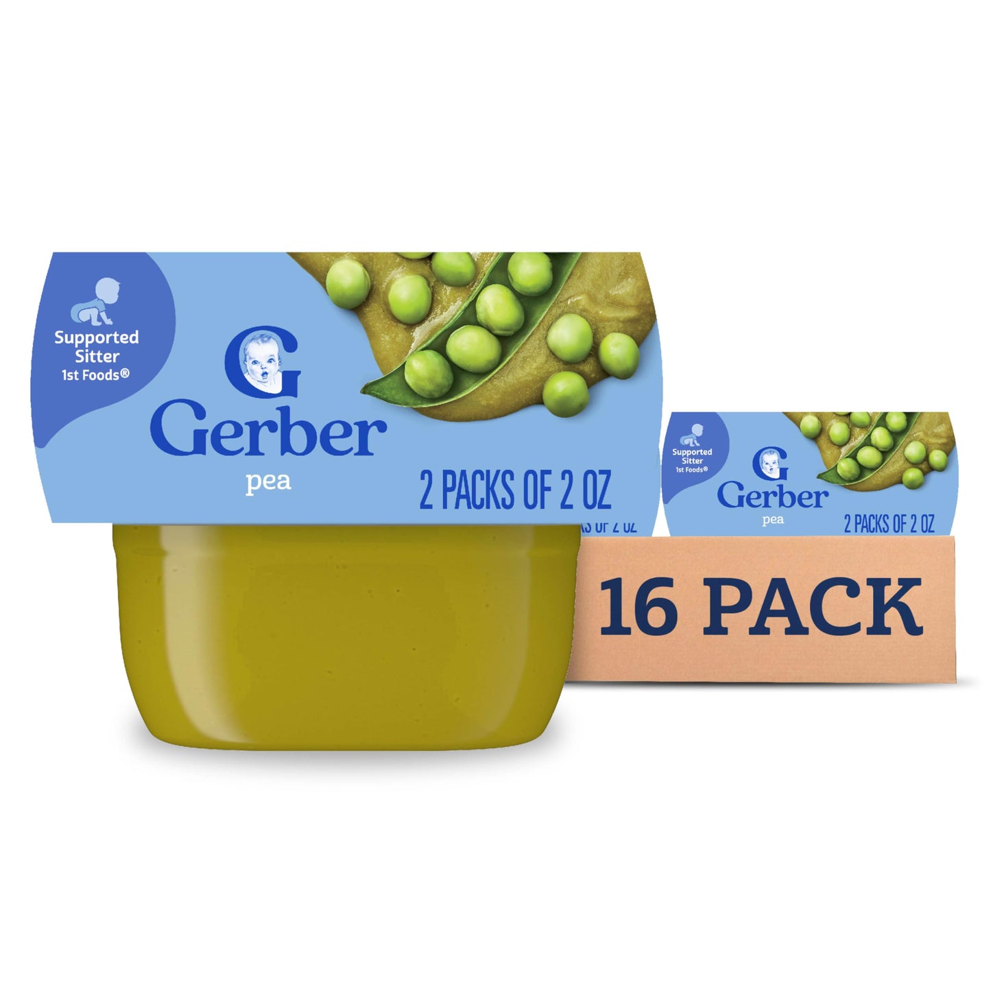 Gerber 1st Foods Baby Food, Prune Puree, Natural & Non-GMO, 2 Ounce Tubs, 2-Pack (Pack of 8)