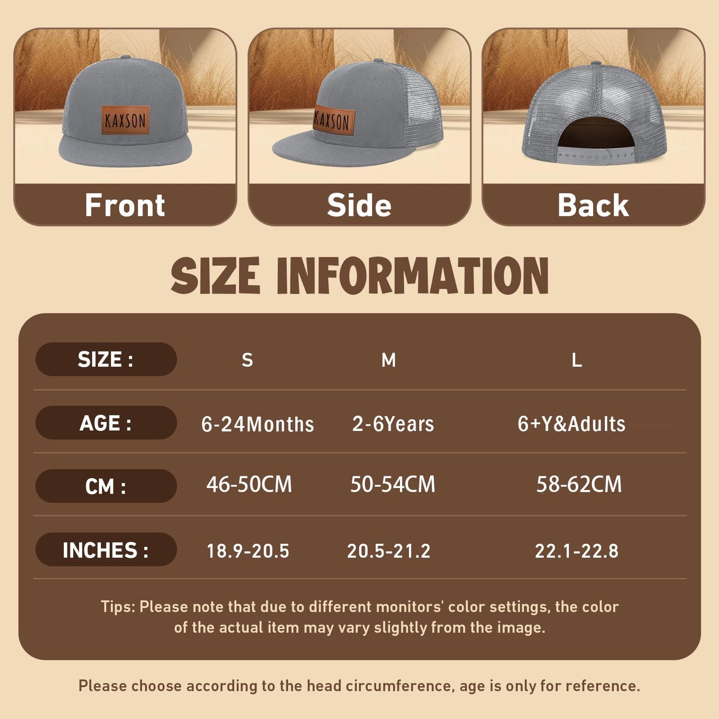 Personalized Baby Baseball Cap Toddler Baseball Hat for Boys & Girls - Infant Sun Hat