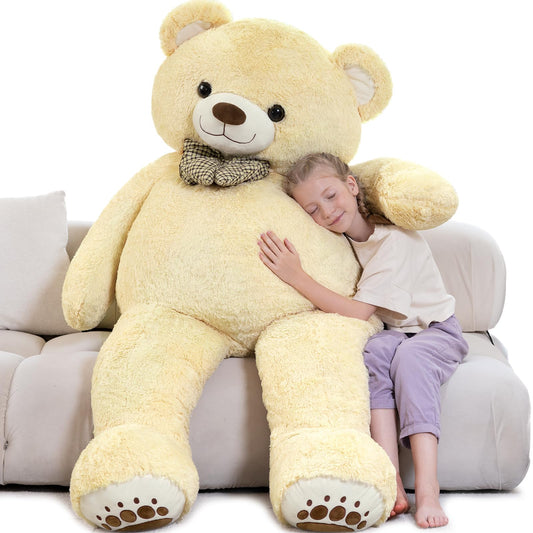 6ft Giant Teddy Bear Stuffed Animal, 72" Life Size Pink Teddy Bear Plush Toy, Cuddly Stuffed Bear Gift for Girlfriend, Wife, Kids at Birthday Valentine's Day, Christmas, Baby Shower Decor