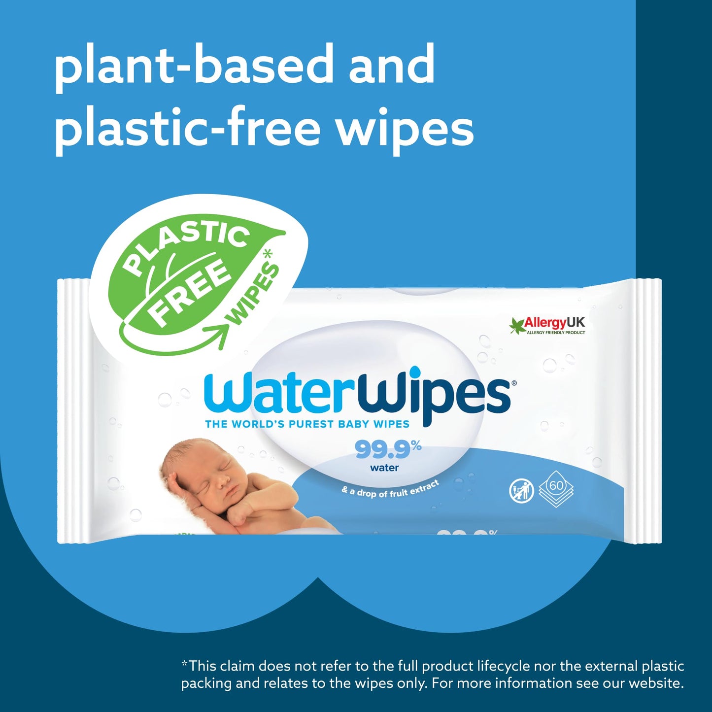 WaterWipes Original Baby Wipes, 99.9% Water, 3-In-1 Cleans, Cares, Protects, Unscented & Hypoallergenic, 720 Count (12 Packs), Packaging May Vary
