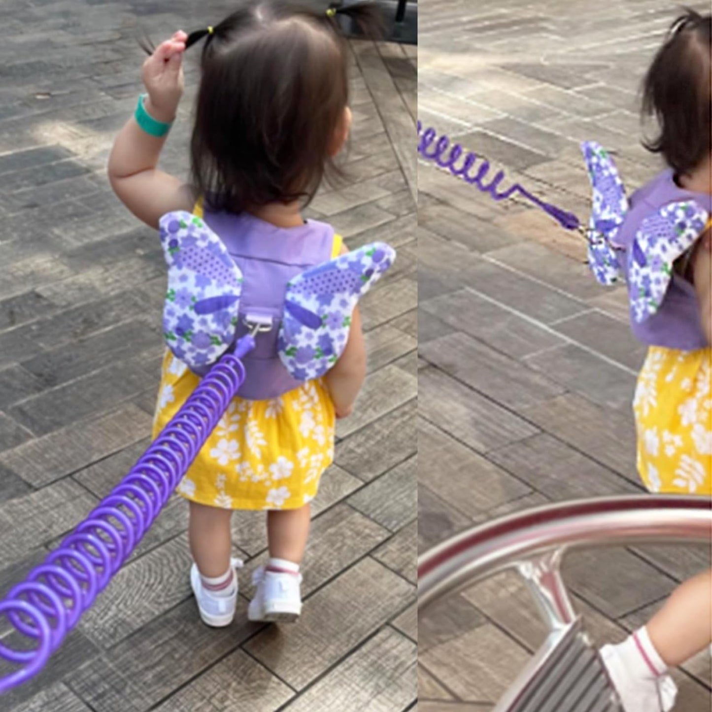 Accmor 3 in 1 Toddler Harness Leashes + Anti Lost Wrist Link, Kids Harness Children Leash for Girls, Child Anti Lost Leash Baby Cute Harness Belt Strap Hold Kids Close While Walking