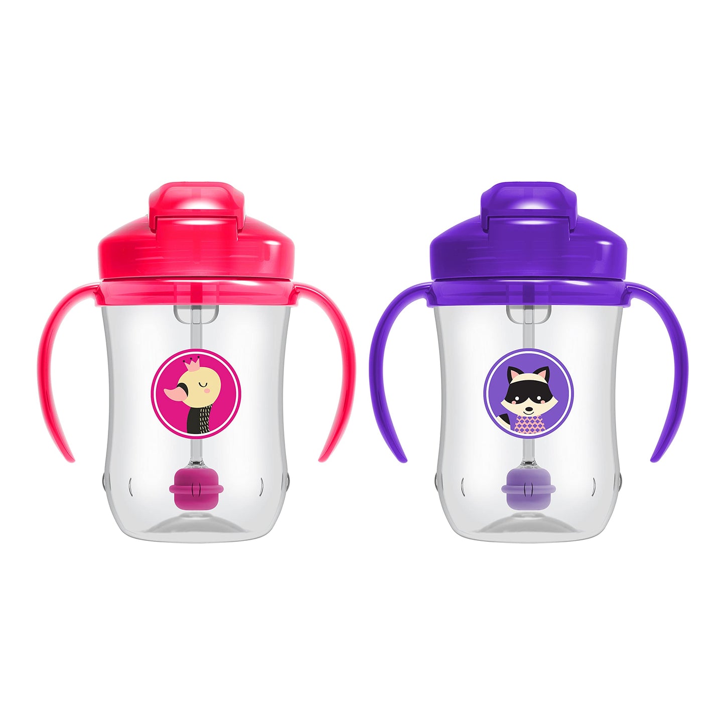 Dr. Brown's Milestones, Baby's First Straw Cup Sippy Cup with Straw, 6m+, 9oz/270ml, Coral, BPA Free