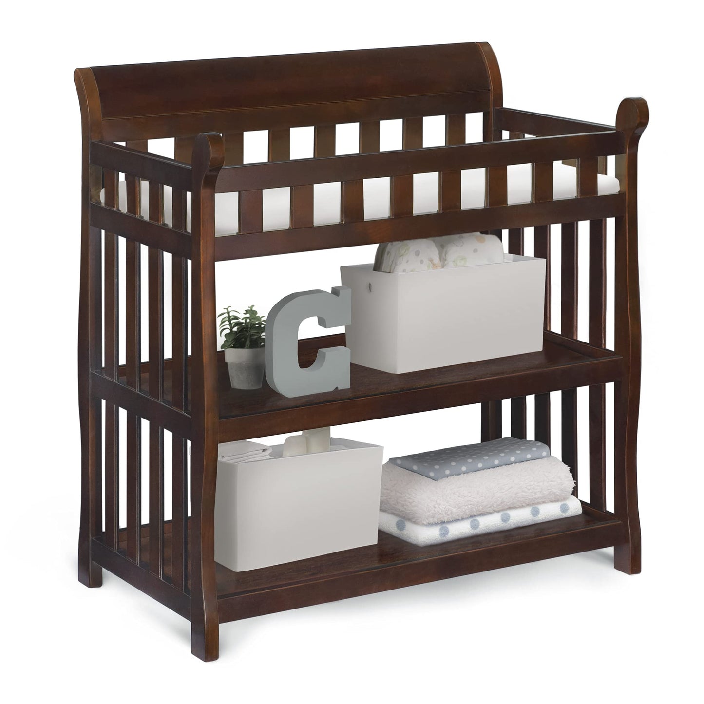 Delta Children Eclipse Changing Table with Changing Pad, White