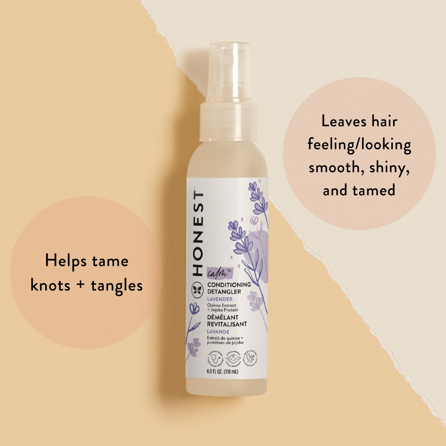The Honest Company Conditioning Hair Detangler | Leave-in Conditioner + Fortifying Spray | Tear-free, Cruelty-Free, Hypoallergenic | Citrus Vanilla Refresh, 4 fl oz