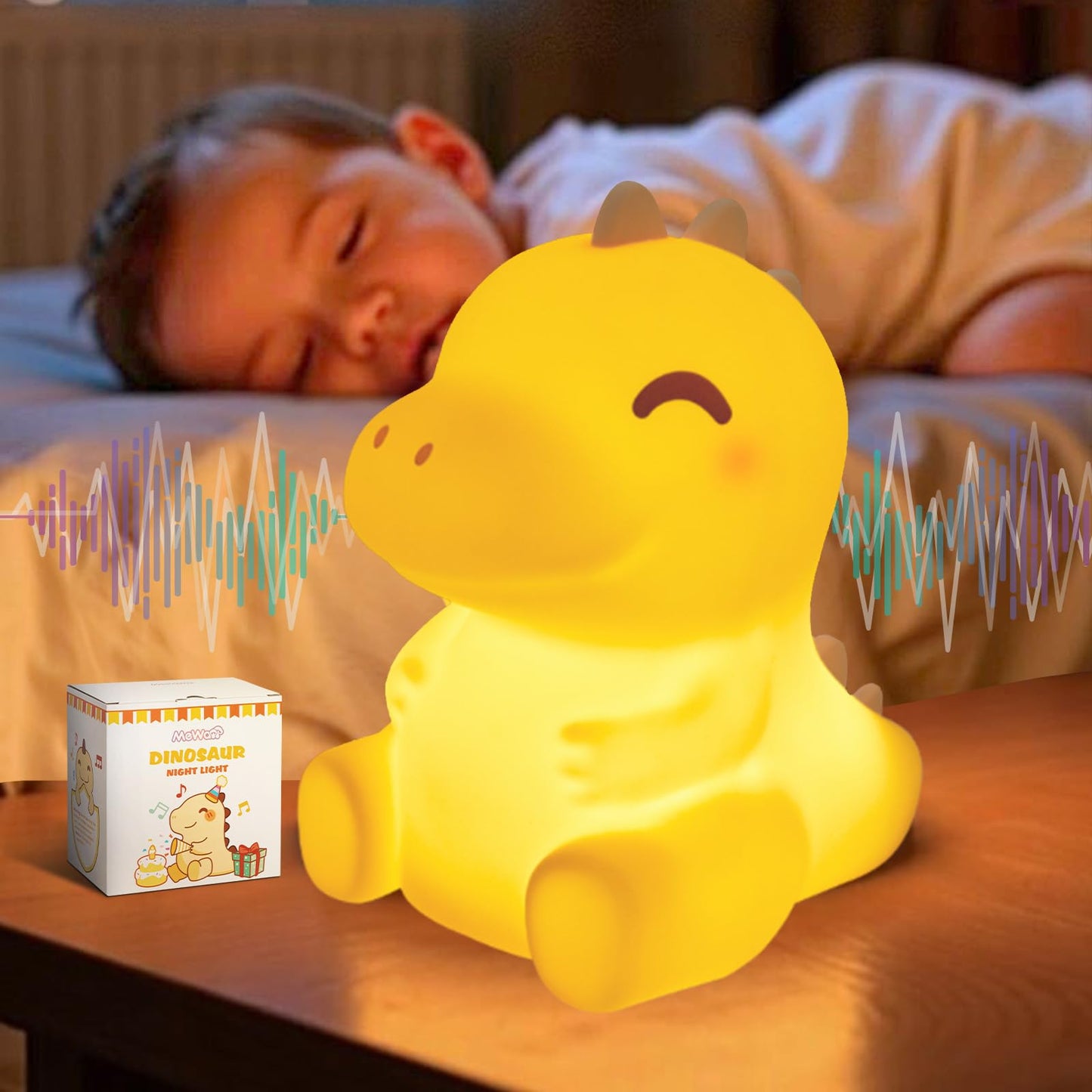 Huggwaii Squishy Axolotl Night Light for Kids – Dimmable Silicone Axolotl Lamp, 2025 Upgraded Baby Night Light, Rechargeable, 20H Battery Life, Sleep Aid Gift for Toddlers, Girls&Room Decor