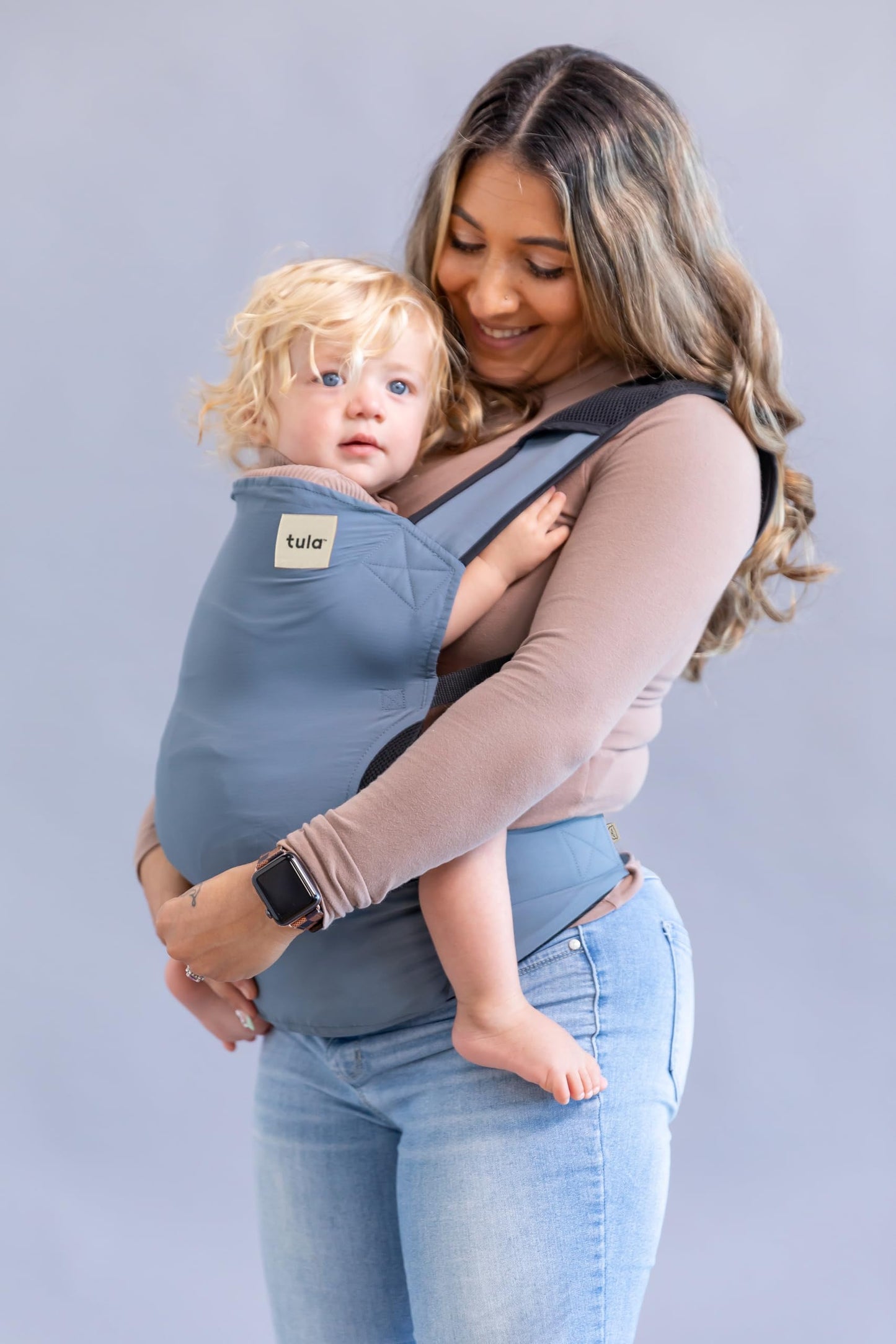 Baby Tula Lite Compact Baby Carrier, Ultra Compact and Lightweight, Travel, Convenient Carry Pouch, Ergonomic and Multiple Posisitions for 12-30 pounds, Soar