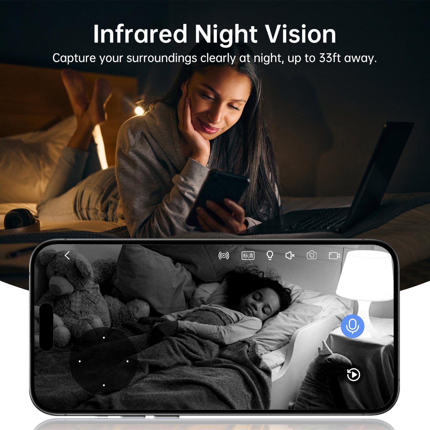 Robot Security Camera,Indoor Camera Robot,5G/2.4Ghz WiFi Robot Cameras for Home Security,Pet/Baby Camera with Phone App Motion Detection and Alarm,Home Security Two-Way Talk, Human Detection