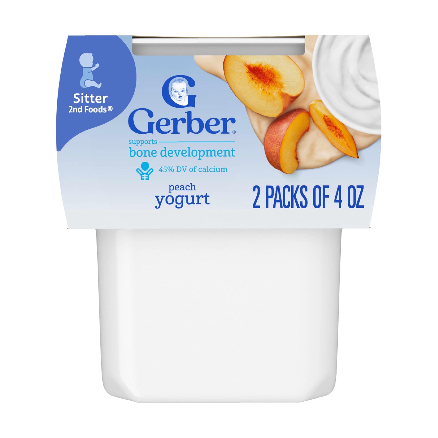 Gerber Baby Food, Yogurt Blends Snack, Banana, 2nd Foods, Baby Snacks, Baby Yogurt, Baby Food Stage 2, No Artificial Flavors or Sweeteners, No Preservatives, 4 oz Tubs (Pack of 2)