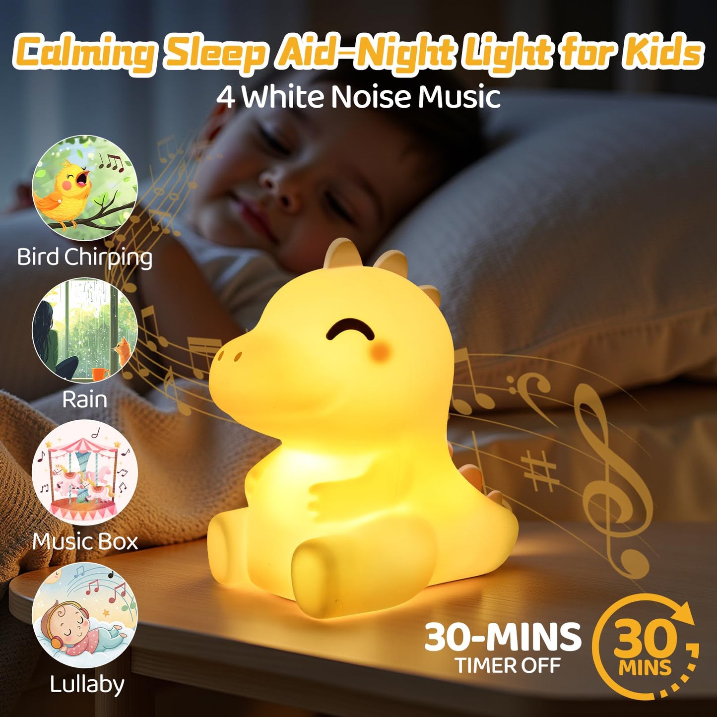 Huggwaii Squishy Axolotl Night Light for Kids – Dimmable Silicone Axolotl Lamp, 2025 Upgraded Baby Night Light, Rechargeable, 20H Battery Life, Sleep Aid Gift for Toddlers, Girls&Room Decor