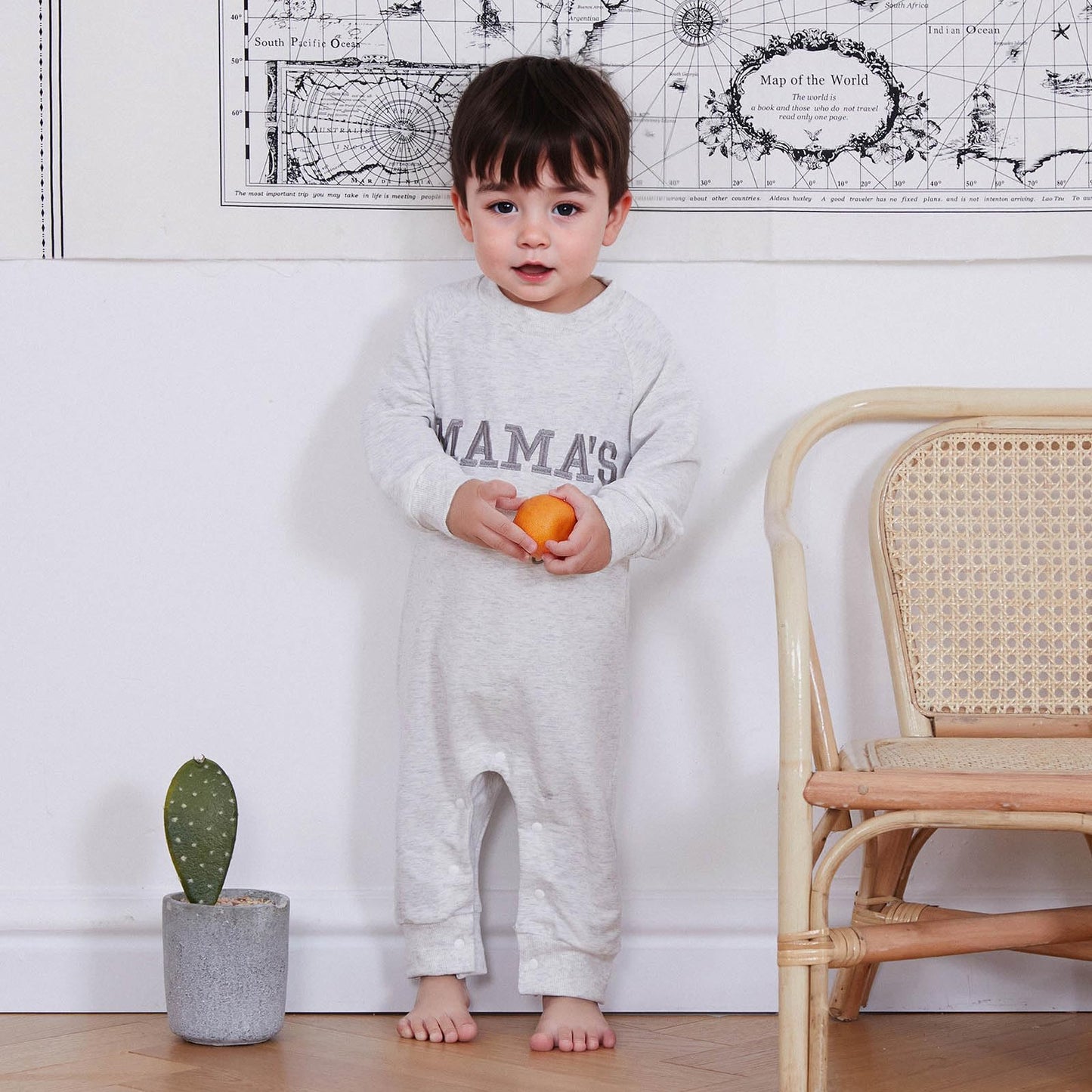 Newborn Baby Boy Fall Outfit Mamas Boy Embroidery Jumpsuit Long Sleeve Crewneck Romper Infant Boy Winter Clothes