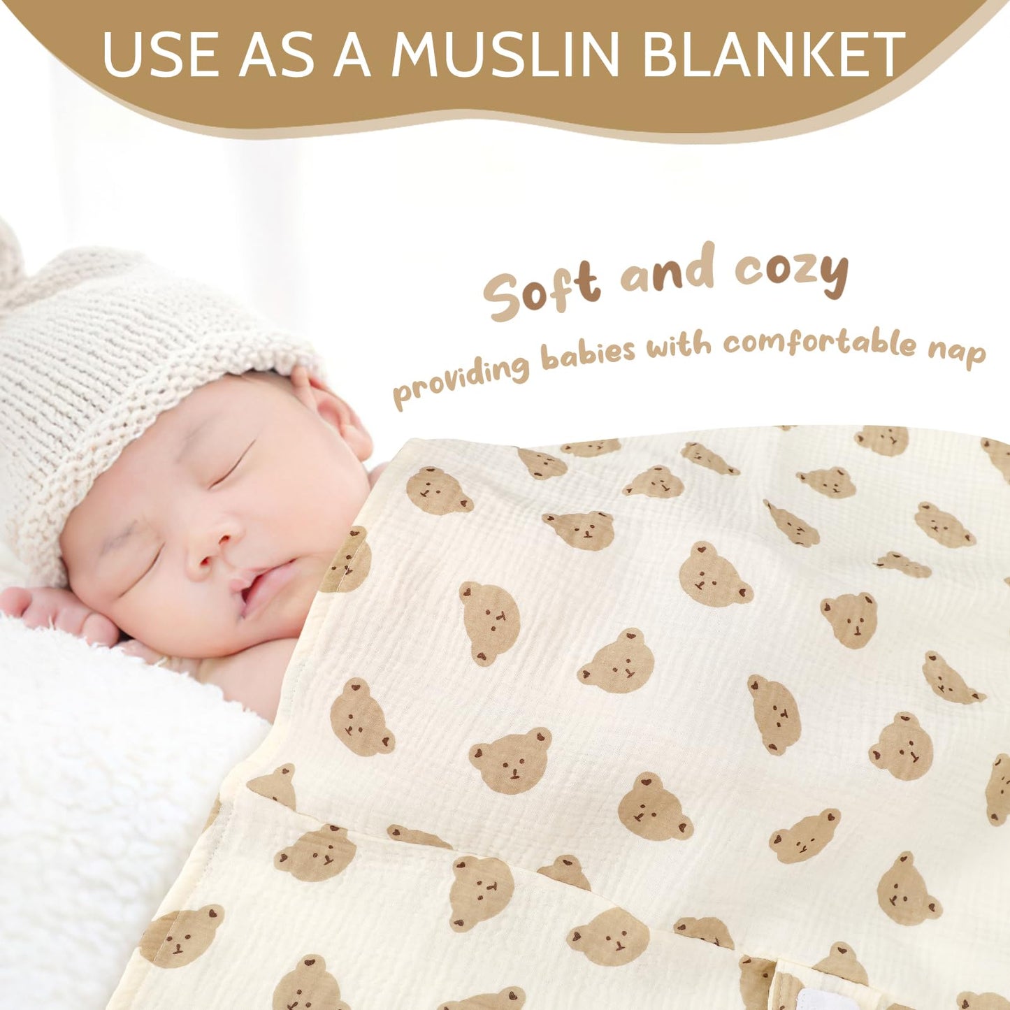Muslin Car Seat Cover Baby Girls Boys, Summer Cotton Baby Car Seat Cover for Carseat, Comfortable Nursing Cover, Soft Baby Blanket, Breathable Lightweight Infant Stroller Canopy, Rainbow
