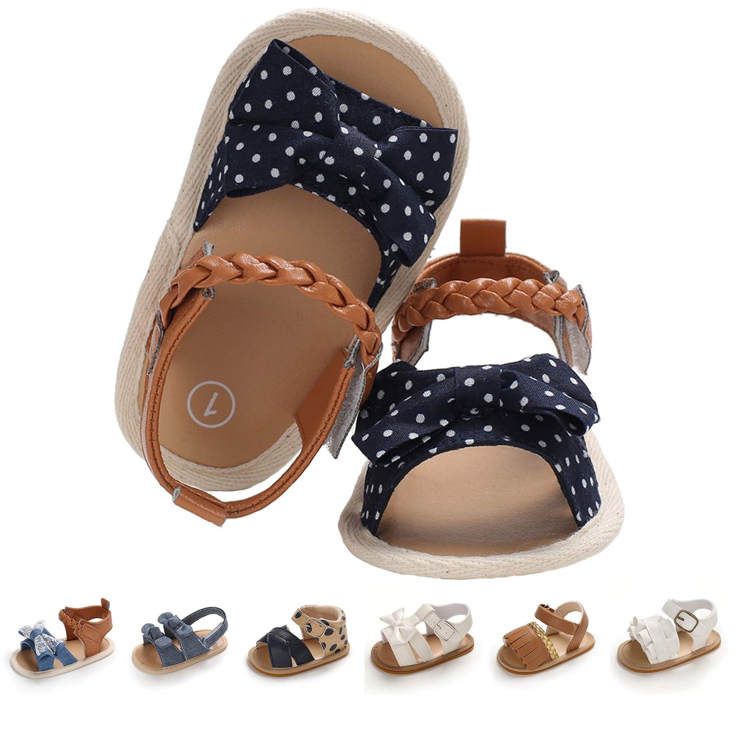 Baby Girl Sandals Summer Crib Shoes Bowknot Soft Sole Infant Girls Princess Dress Flats First Walker Shoes