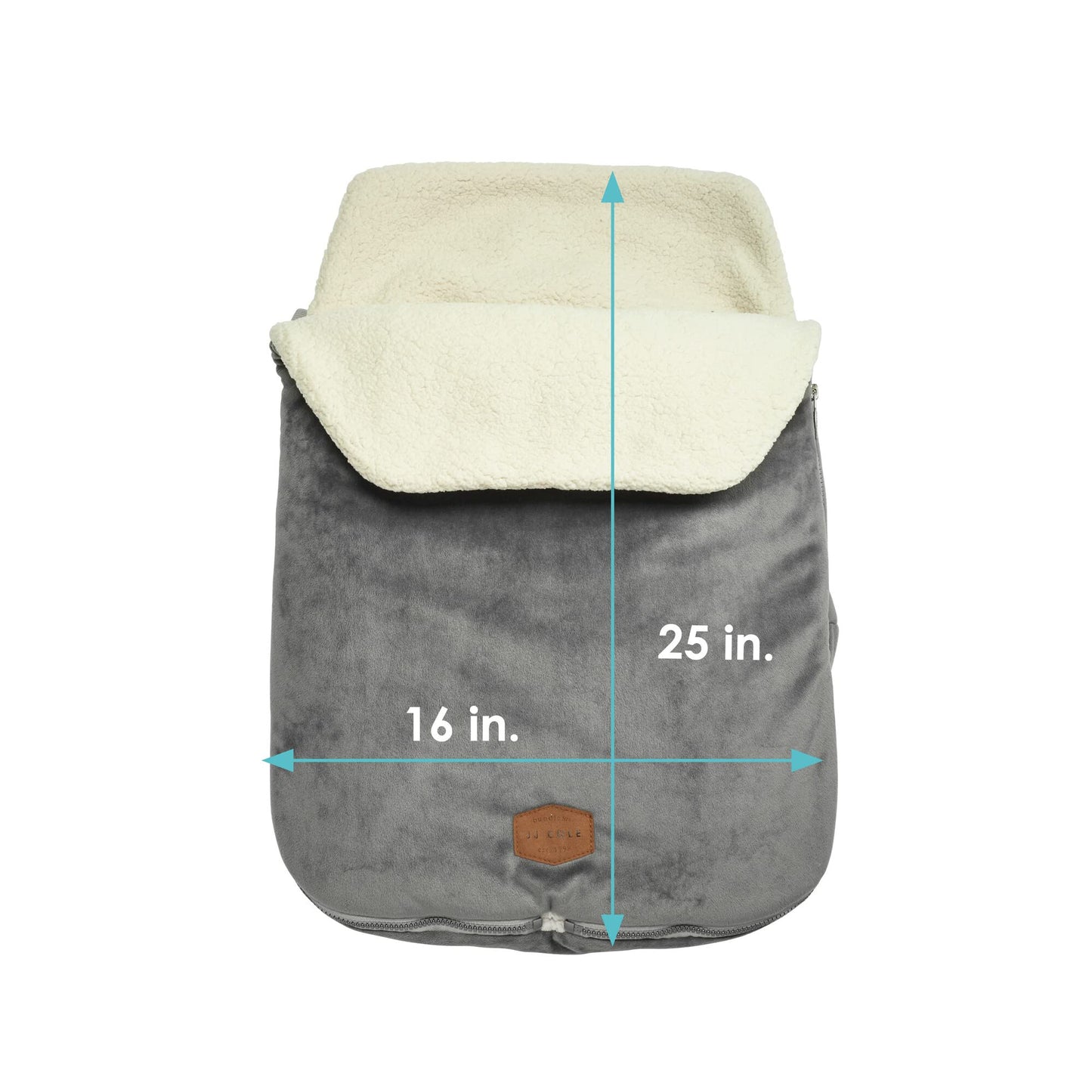 JJ Cole Bundleme - Original, Baby Bunting Bag, Winter Protection for Baby Car Seats and Strollers, Graphite