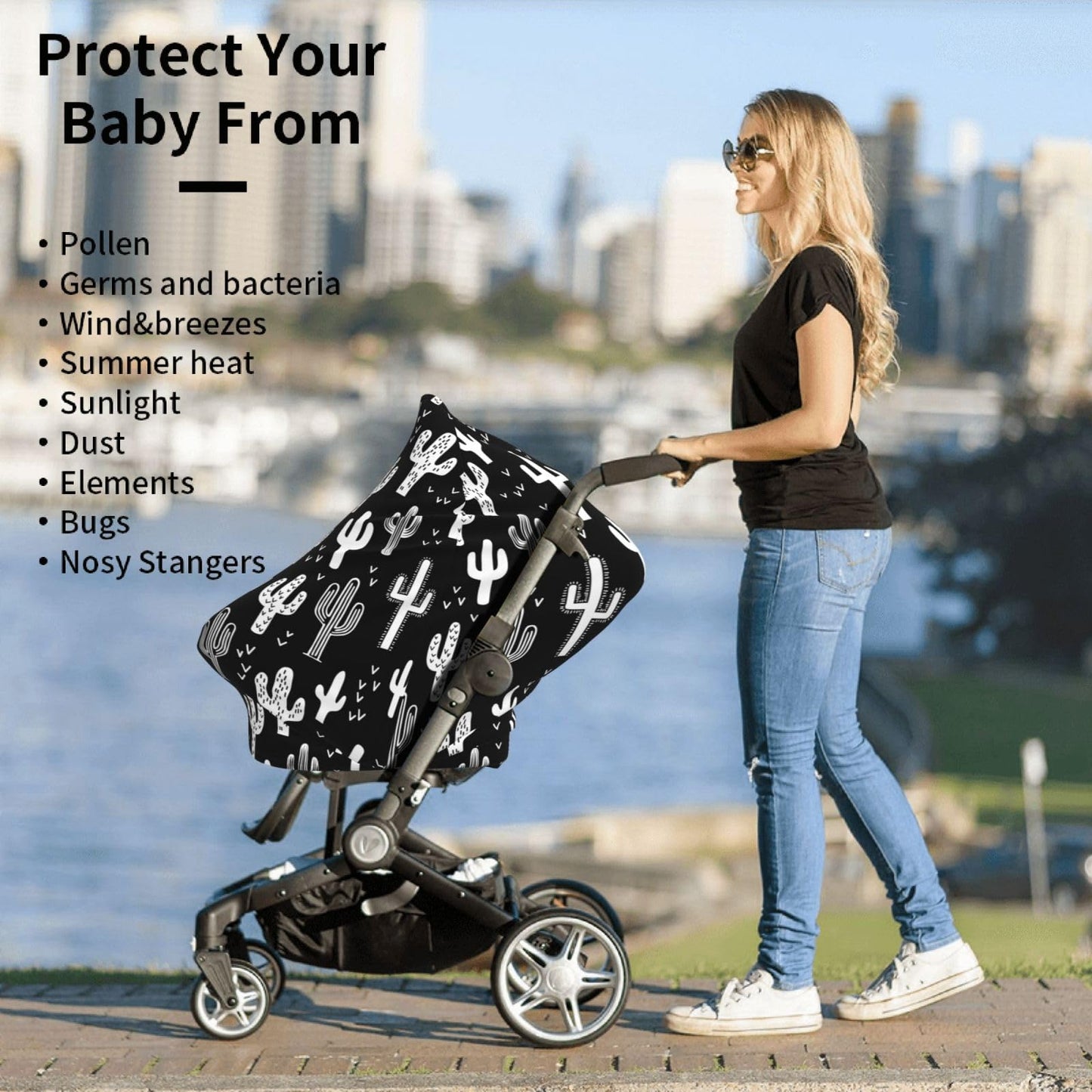 Cute Butterfly Baby Stuff Car Seat Covers Baby Multi-Use Car Seat Canopy Carrier Cover, Breathable Breastfeeding Cover Boys & Girls