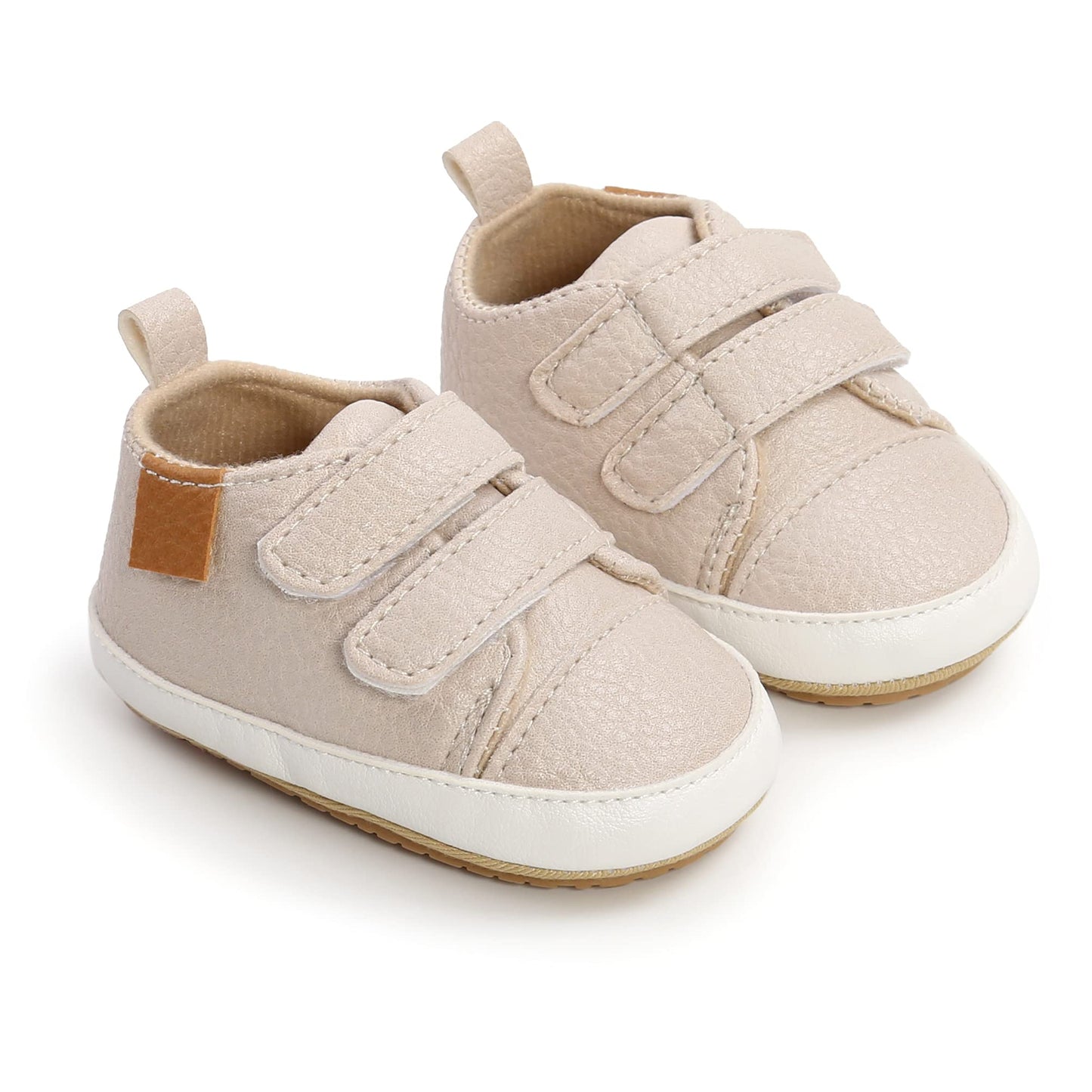 Baby Boys Girls Shoes Non-Slip Rubber Sole High-Top PU Leather Sneakers Infant First Walking Shoes Toddler Crib Shoes Newborn Loafers Flats.