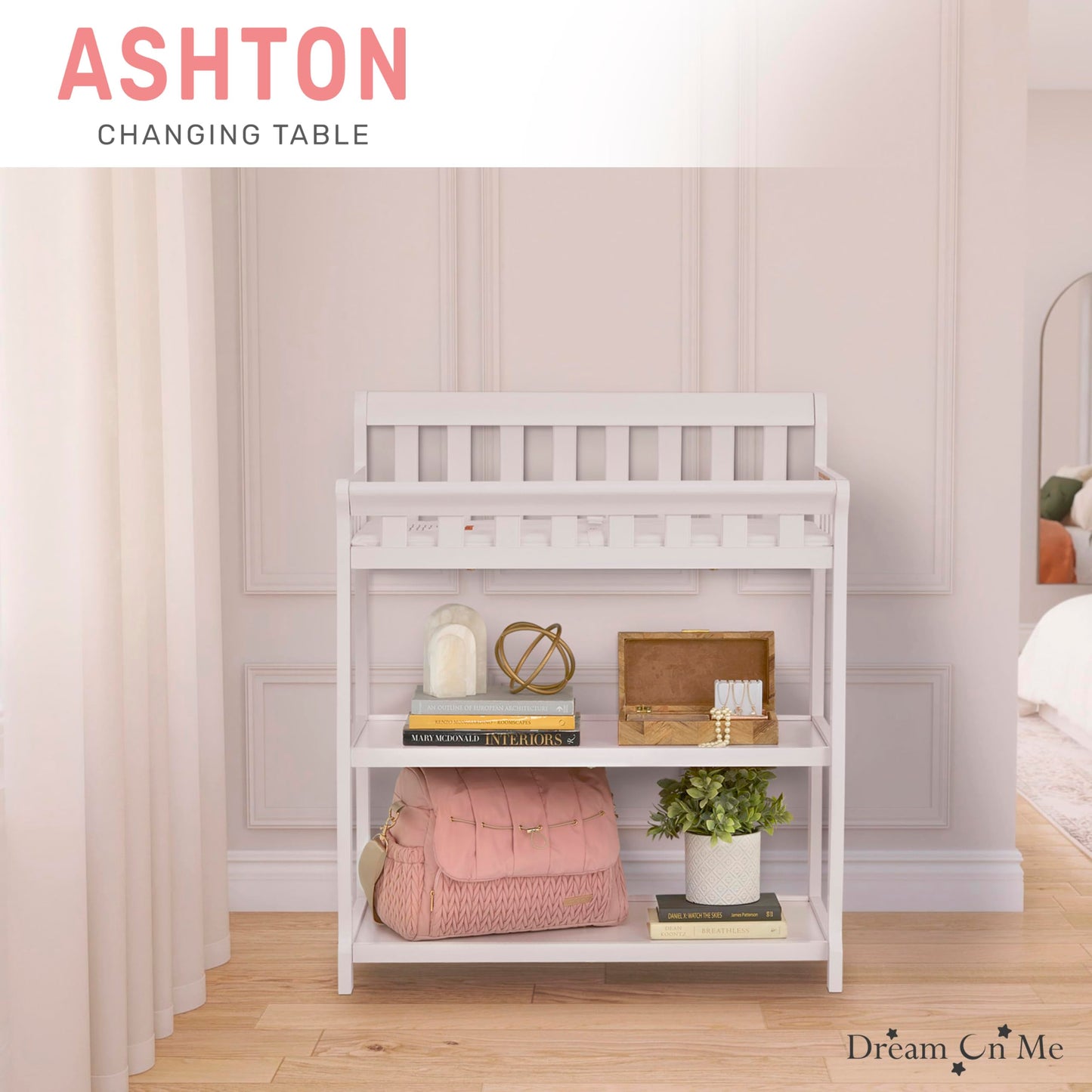 Dream On Me Ashton Changing Table, Natural, 34x20x40 Inch (Pack of 1)