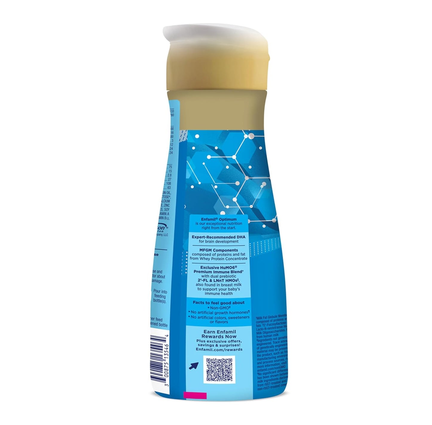 Enfamil Optimum Baby Formula, Our Closest Formula to Breast Milk, Brain-Building DHA, Immune-Supporting LnNT, Ready to Feed, Baby Milk, 32 Fl Oz, Pack of 6