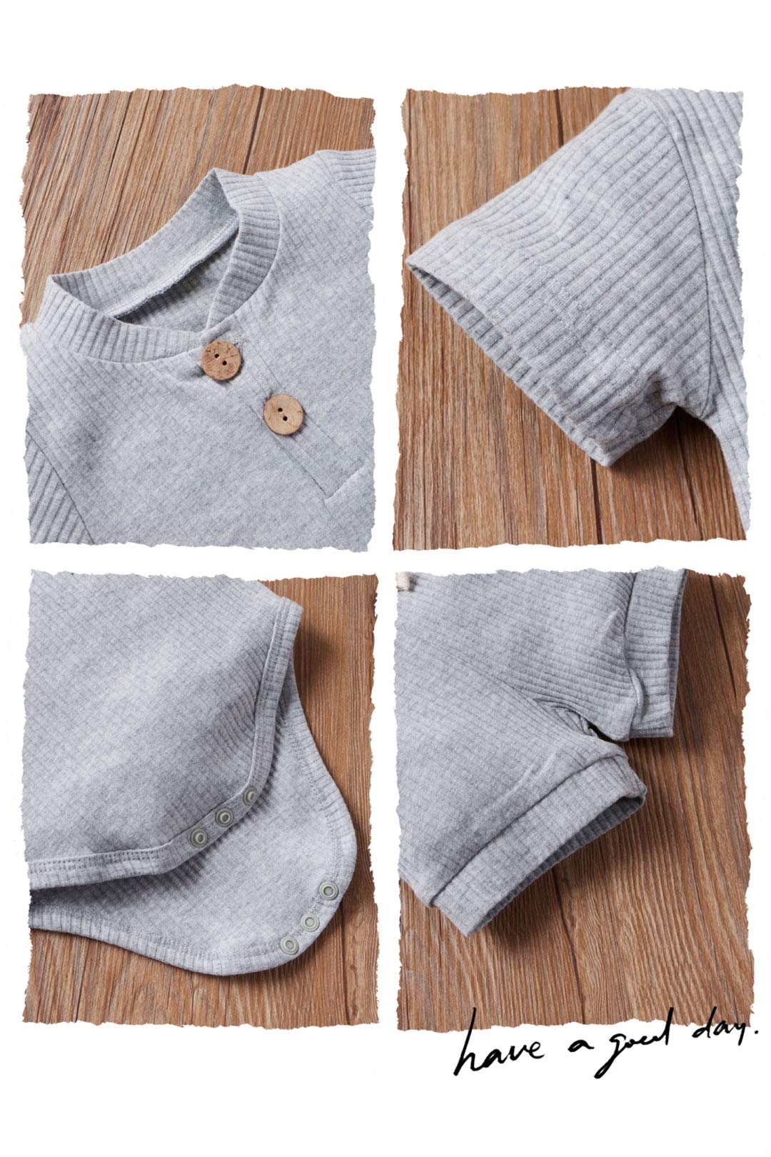 Newborn Baby Boy Girl Clothes 3 6 9 12 18 Months Ribbed Knit Short Sleeve Romper Shorts Set Infant Summer Outfits