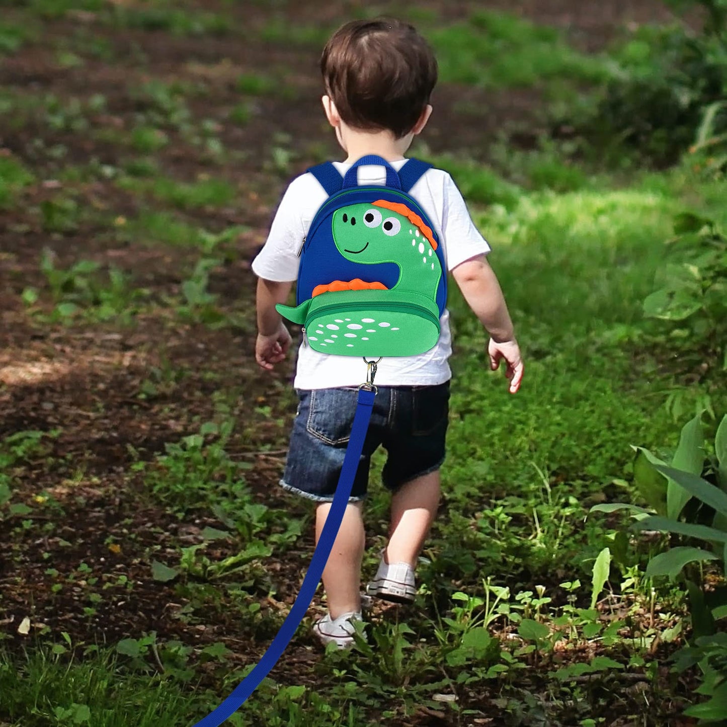Accmor Toddler Harness Backpack Leash, Cute Dinosaur Backpacks with Anti Lost Wrist Link, Cute Mini Child Backpack Wristband Tether Strap and Protection Leashes for Boys Girls Aged 1-3 Years