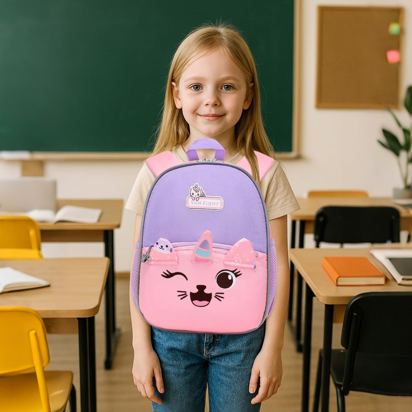 Toddler Backpack for 1-3 Year Old Girls & Boys Waterproof 3D Animal Cartoon Rabbit Design Kids Travel Backpack Lightweight Preschool Daycare Bag with Adjustable Straps(Little White Rabbit)