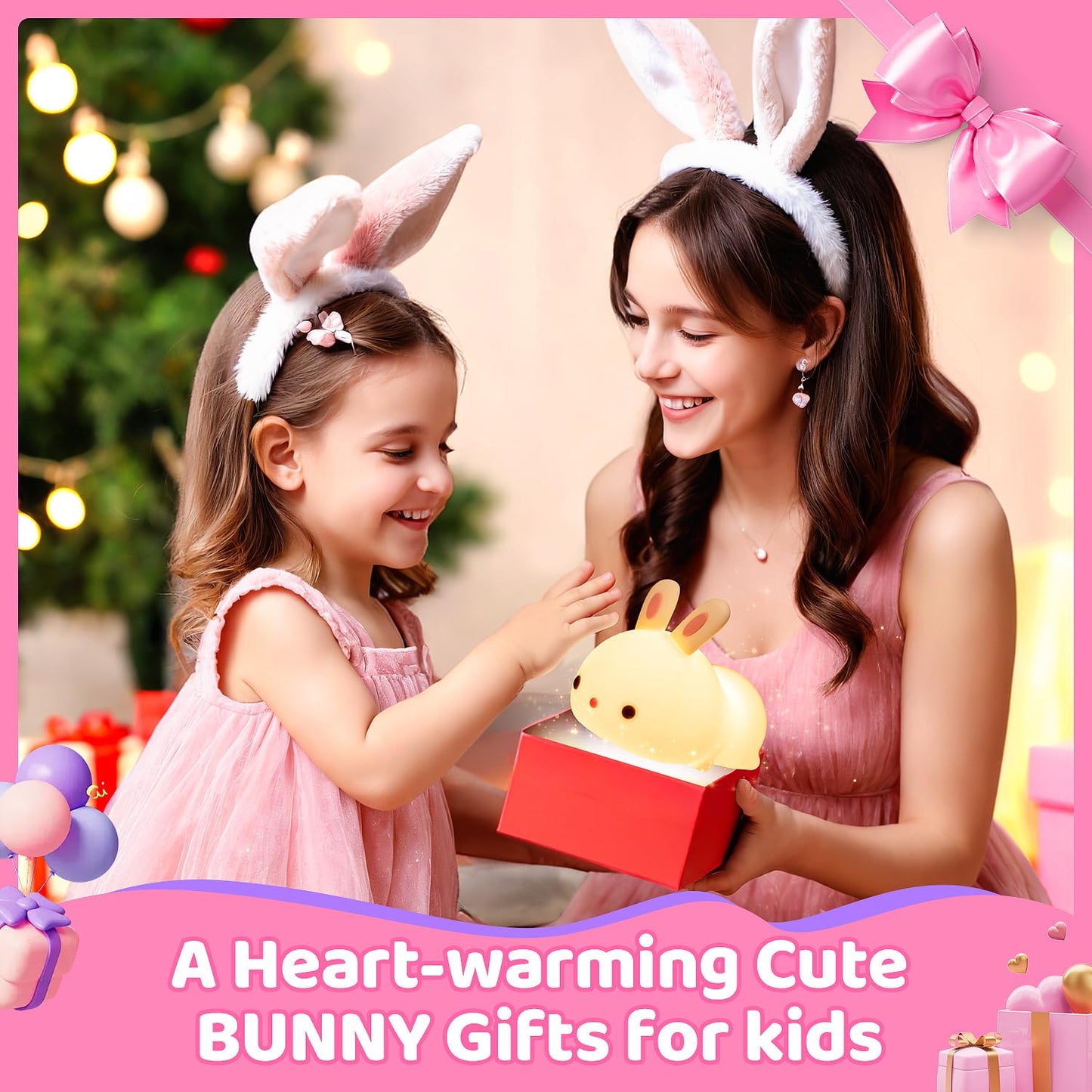 One Fire Night Light for Kids Bunny Cute Lamp, Kawaii 16 Colors Kids Night Light Baby Night Light Lamp, Rechargeable Toddler Night Light for Baby Nursery Night Light,Kids Lamp Nightlight for Kids Room