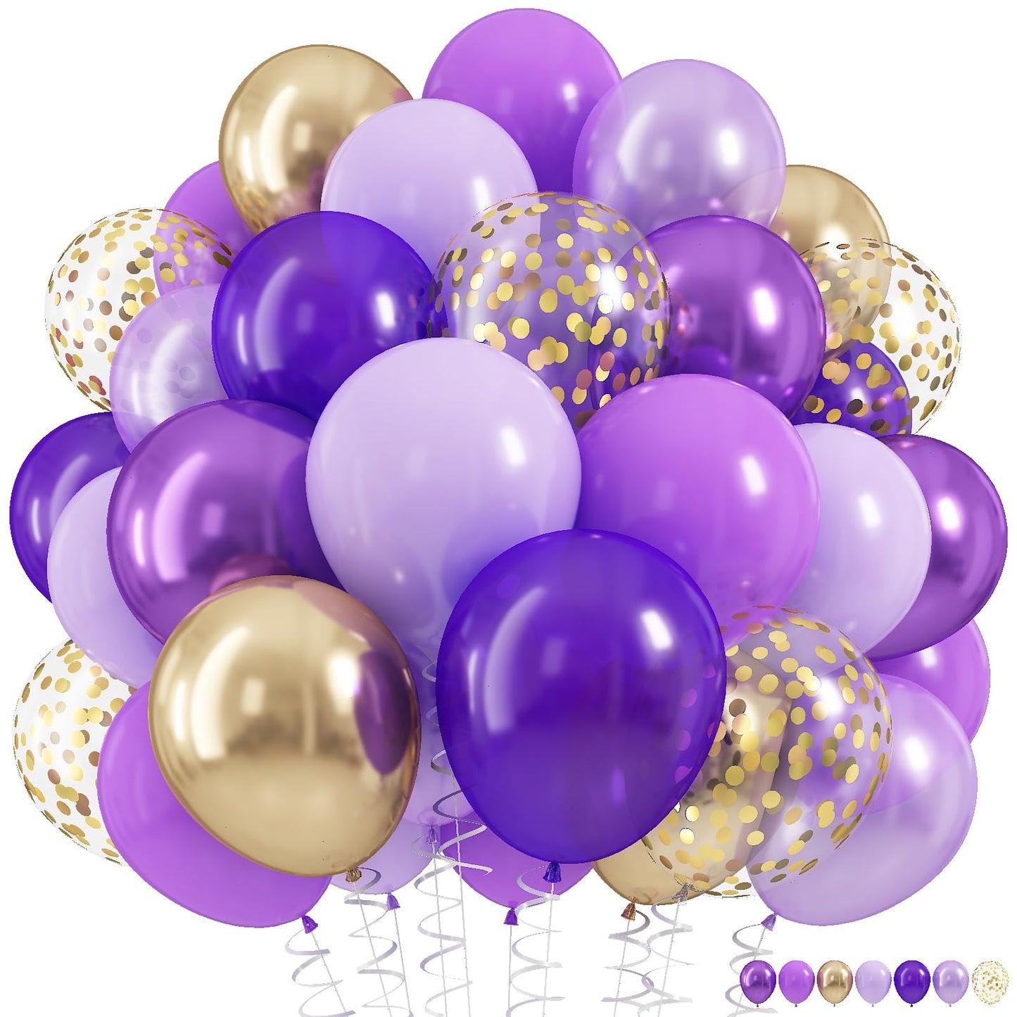 Dusty Blue Balloon Set, 60Pcs 12 Inch Slate Baby Blue White Sand Latex Balloon with Metallic Confetti Champagne Gold Helium Balloons for Birthday Party Baby Bridal Shower Boho Decortaions Supplies