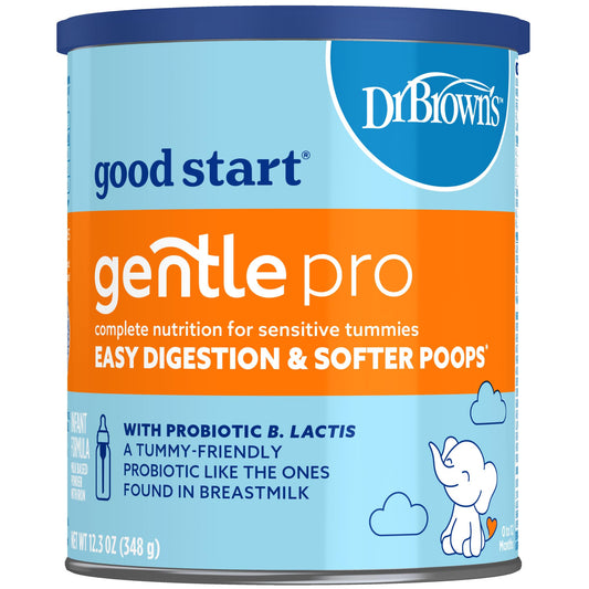 Good Start | Dr. Brown’s Gentle Pro, Baby Formula Powder, For Sensitive Tummies, Easy Digestion and Softer Poops, Infant Formula with Probiotics, DHA, Non-GMO, 20 Ounce