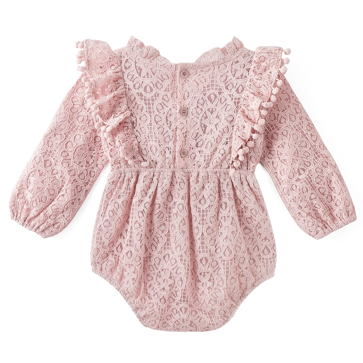 Simplee kids Baby Girl Kint Romper Fall Sleeveless Pompoms Rompers Newborn Little Girl Overall Jumpsuit Outfits