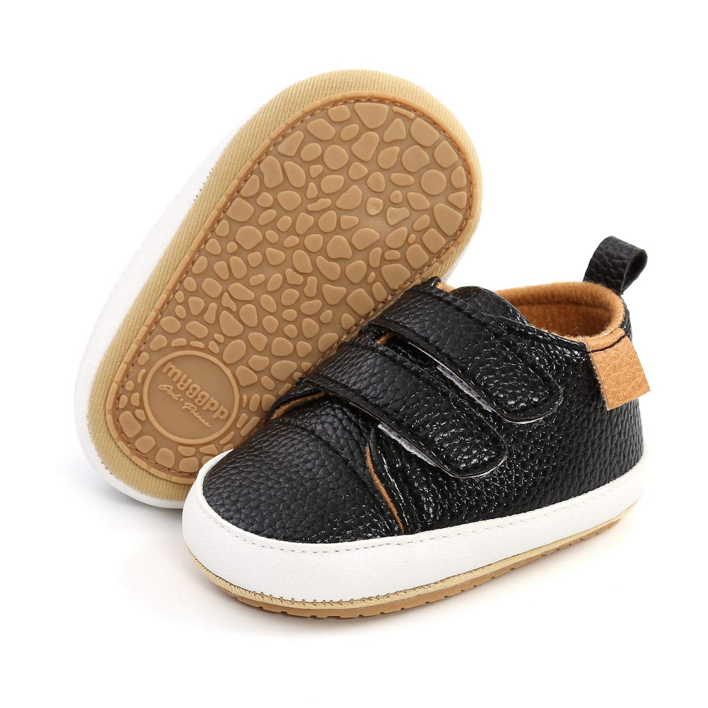 Baby Boys Girls Shoes Non-Slip Rubber Sole High-Top PU Leather Sneakers Infant First Walking Shoes Toddler Crib Shoes Newborn Loafers Flats.
