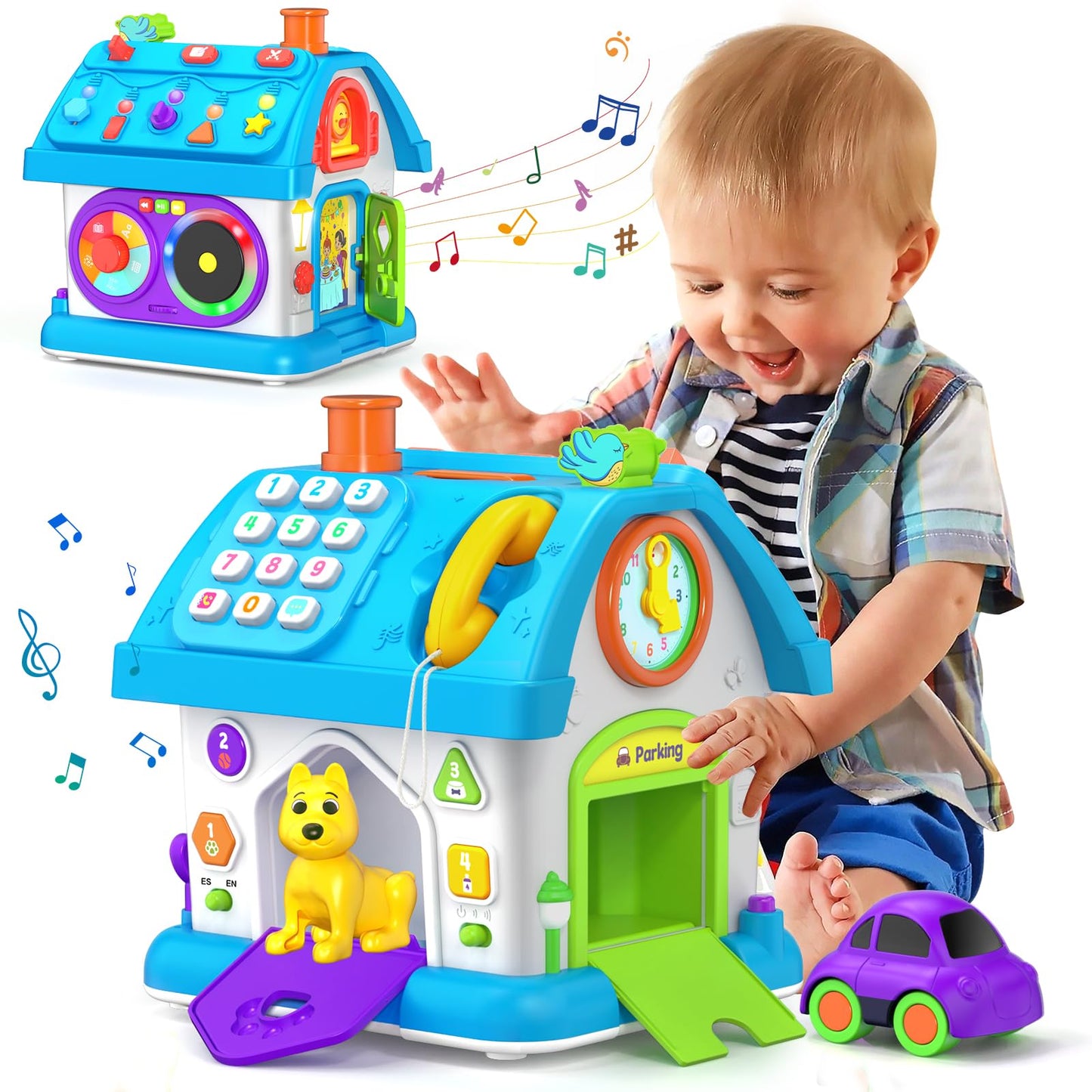 14-in-1 Montessori Toys for 1 Year Old Boy Gifts, Musical Educational Baby Toy 12-18 Month, First Birthday Gift for One Year Old Boy Girl, 1st Present for Toddler 1-2 Age