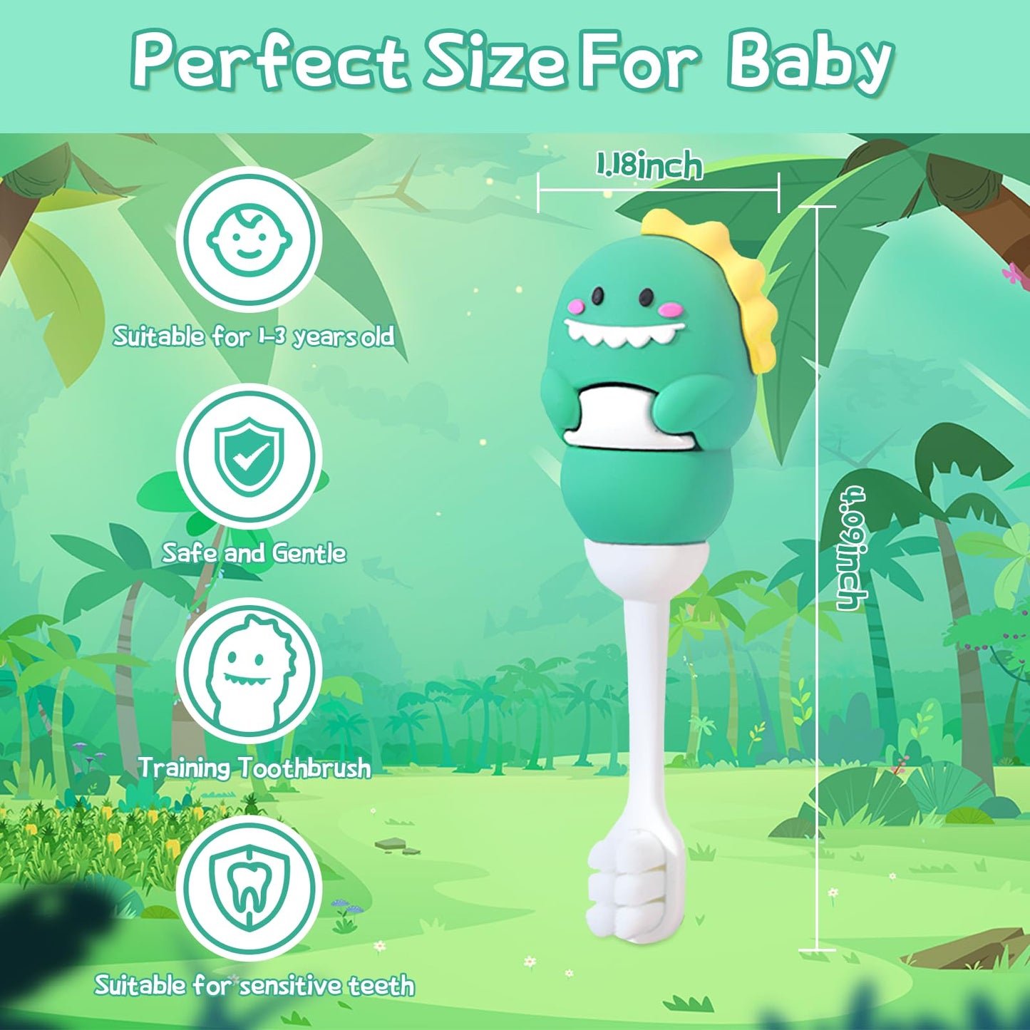 Toddler Toothbrush with Tongue Cleaner, Extra Soft Bristles for Kids 1-6,BPA-Free Baby Toothbrush with Ergonomic Grip & Non-Slip Handle, Kid Toothbrush for Gentle Care & Safe Brushing (Pink, 1 Count)