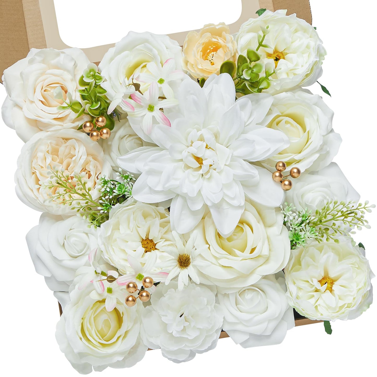 Serwalin Pink Artificial Flowers, Silk Fake Flowers for DIY Wedding Bridal Bouquets, Wedding Cake Flowers for Table Centerpieces Baby Shower Birthday Party Home Decorations