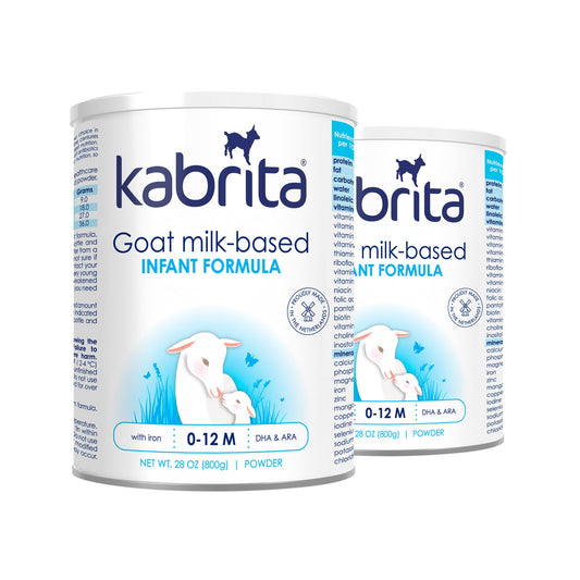 Kabrita Goat Milk Infant Formula - Easy to Digest Baby Formula 0-12 Months - Contains Prebiotics, Iron, DHA, Non-GMO - Gentle on Sensitive Tummies - Formula Supporting Gut Health & Sleep - 28Oz