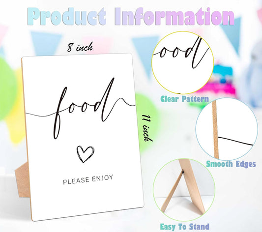 Minimalist Baby Shower Table Sign, Wooden Tabletop Sign with Stand, Modern Baby Shower Supplies, Gender Reveal Party Decorations - RG11