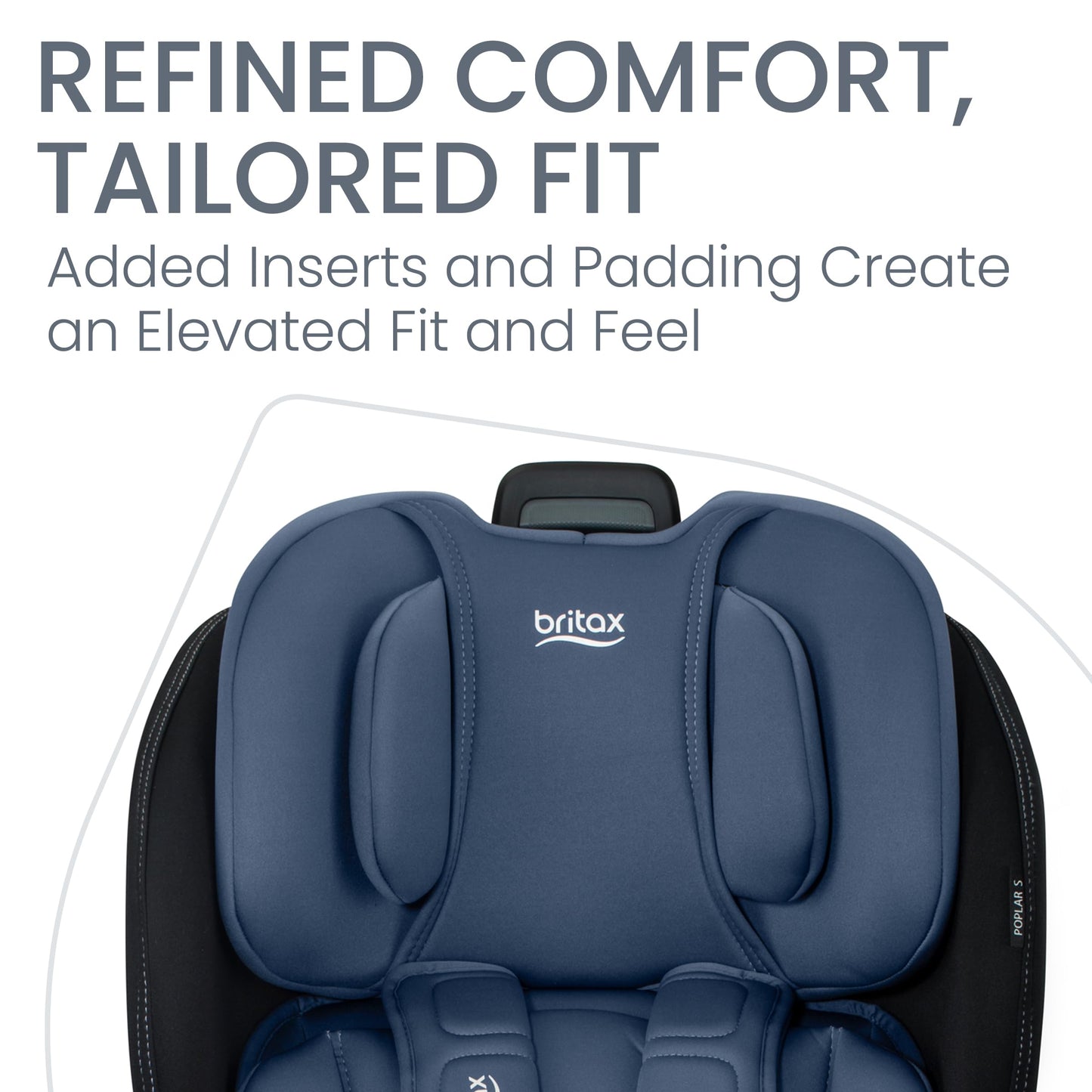 Britax Poplar S Convertible Car Seat, 2-in-1 Car Seat with Slim 17-Inch Design, ClickTight Technology, Arctic Onyx
