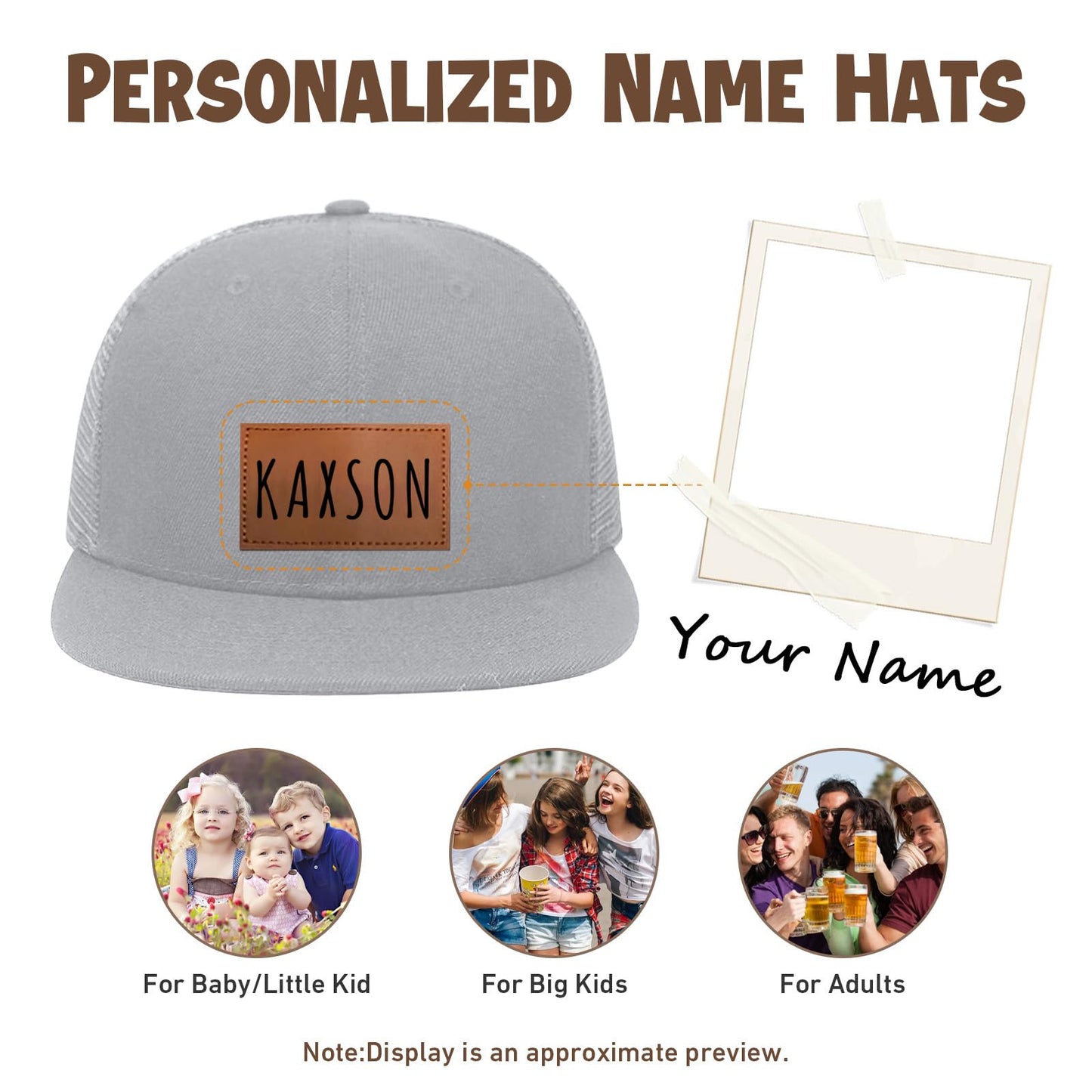 Personalized Baby Baseball Cap Toddler Baseball Hat for Boys & Girls - Infant Sun Hat