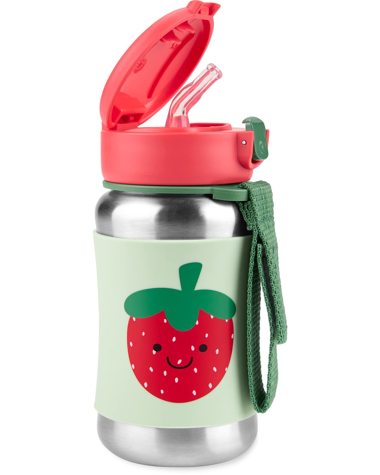 Skip Hop Toddler Sippy Cup with Straw, Sparks Stainless Steel Straw Bottle, Ice Cream