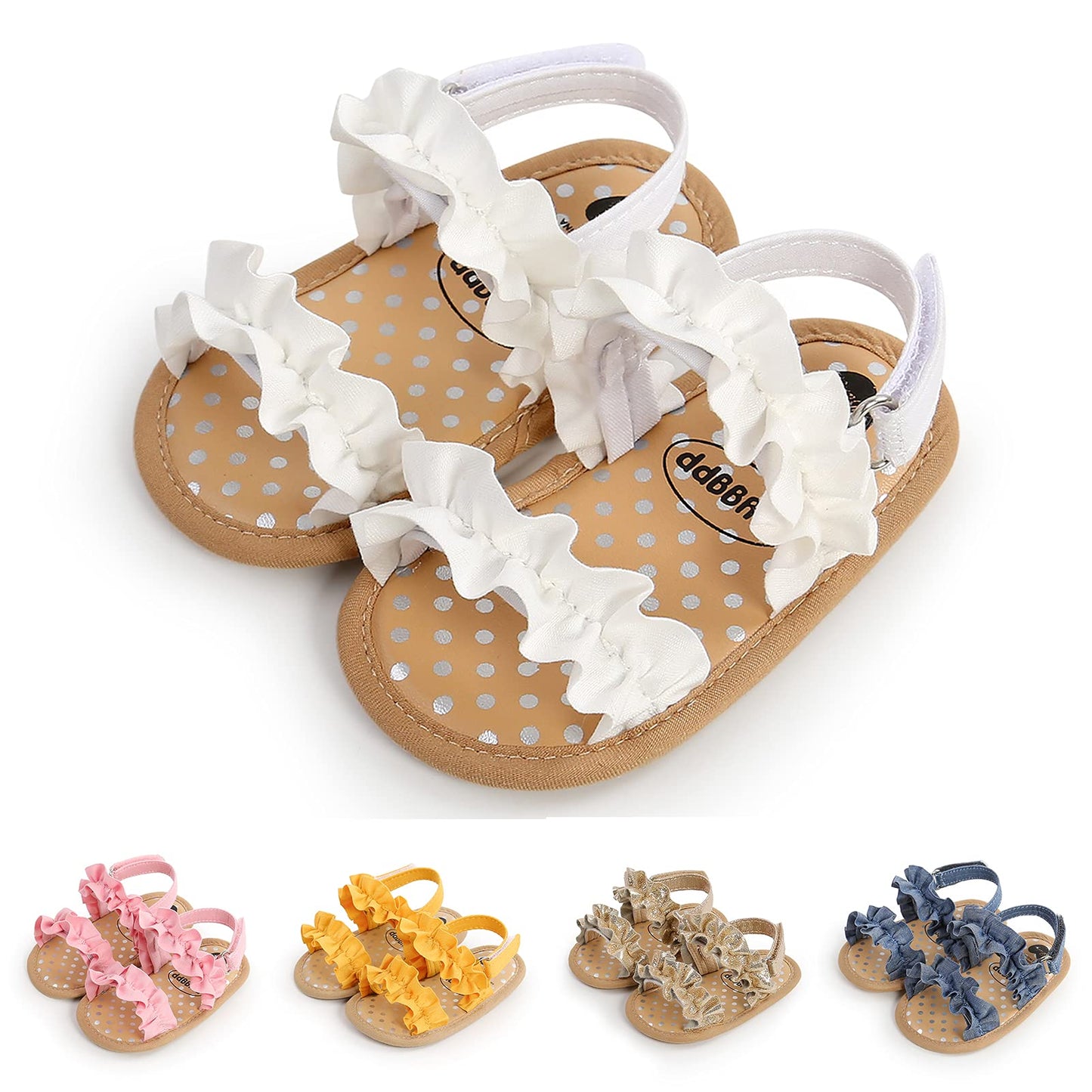 Infant Baby Girls Boys Summer Sandals Premium Unisex Non Slip Rubber Soft Sole Breathable Toddler First Walker Outdoor Beach Shoes