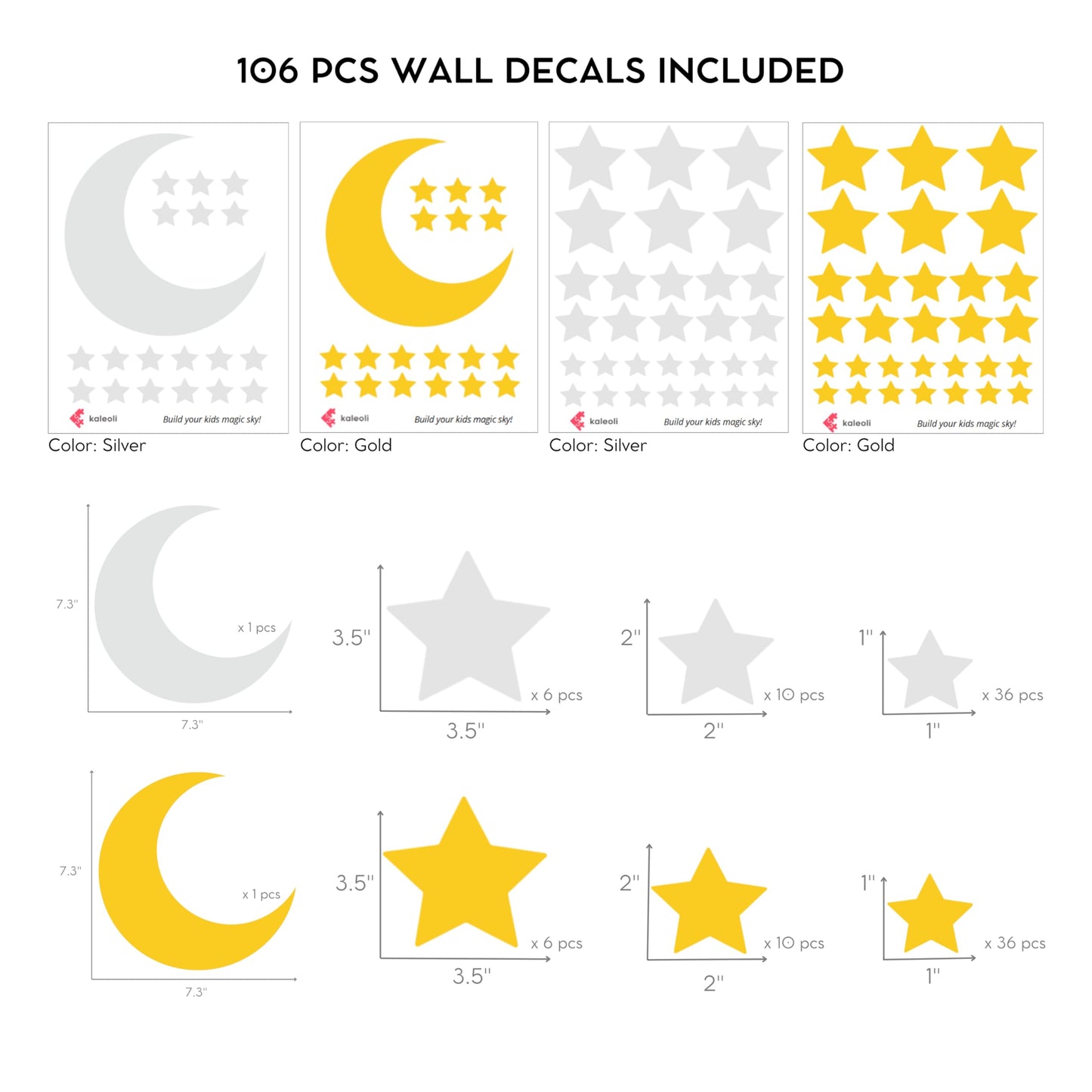 Cloud Lamp (Pack of 1) with Nursery Wall Decals - Baby Night Light - Cloud Nursery Decor - 3 Levels Dimmer - Rechargeable - Baby Room Decor - Nursery Lighting