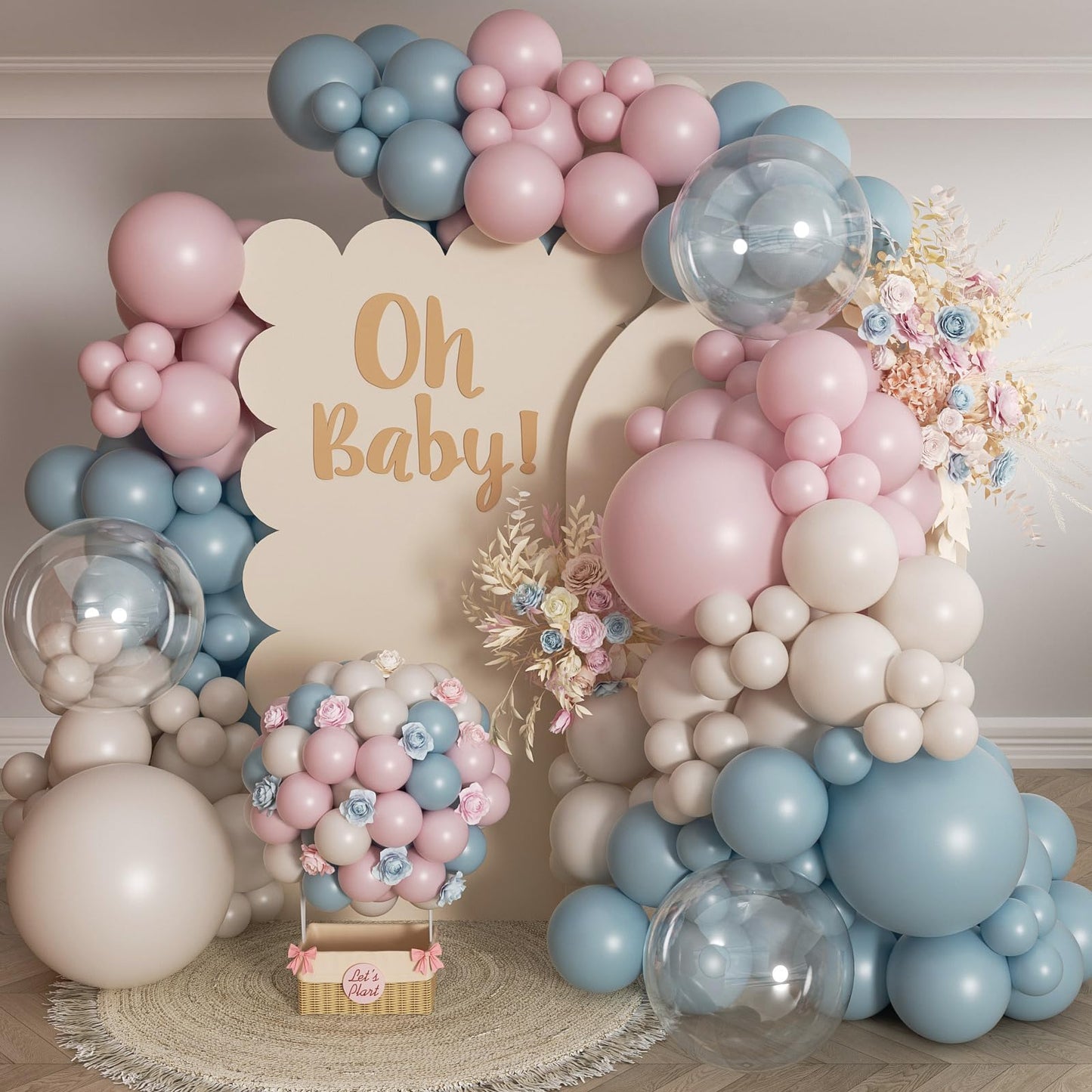 Dusty Blue Balloons Garland Arch Kit 139Pcs Fog Blue White Sand Balloons for Baby Shower Birthday Bear Theme Wedding Bride Anniversary Gender Reveal Party Decorations for Boy Girl Adult