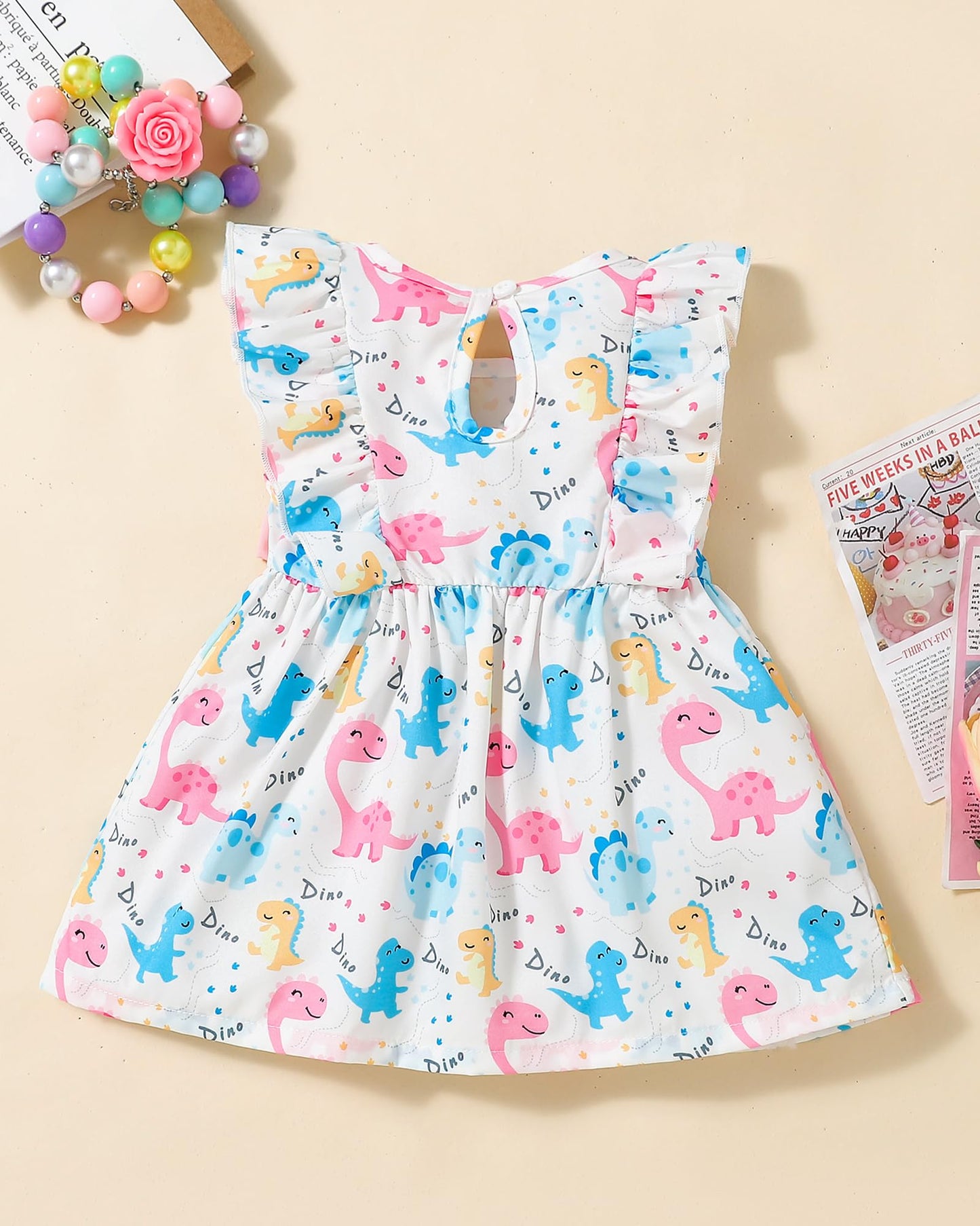 Mioglrie Baby Girl Dress Summer Girl Clothes Infant Outfits Ruffle Sleeveless Sundress Playwear Cute Dresses for Girls