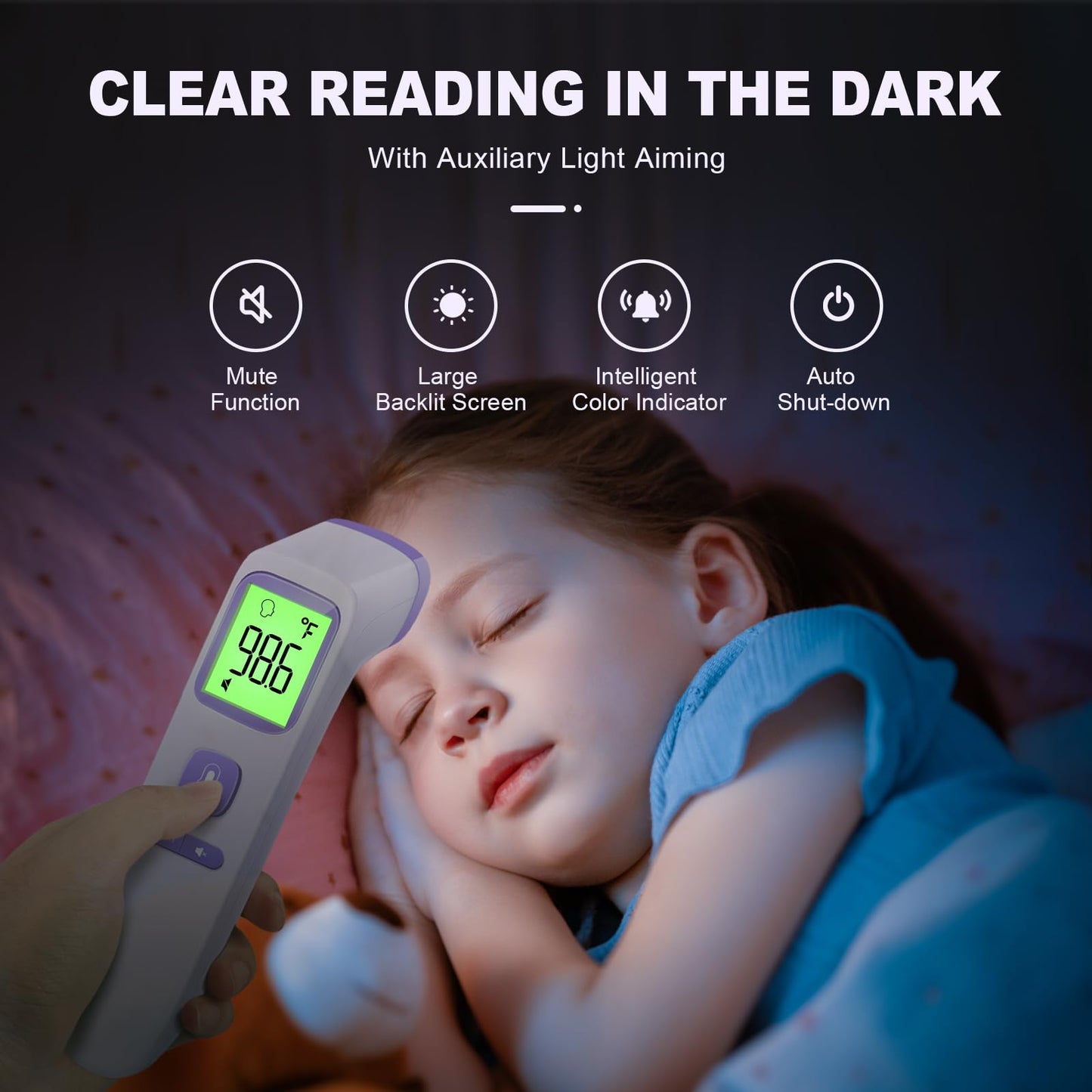 No-Touch Thermometer for Adults and Kids, Accurate Digital Baby Thermometer, FSA HSA Eligible, Fever Alarm & Silent Mode, 2 in 1 Forehead & Object Mode