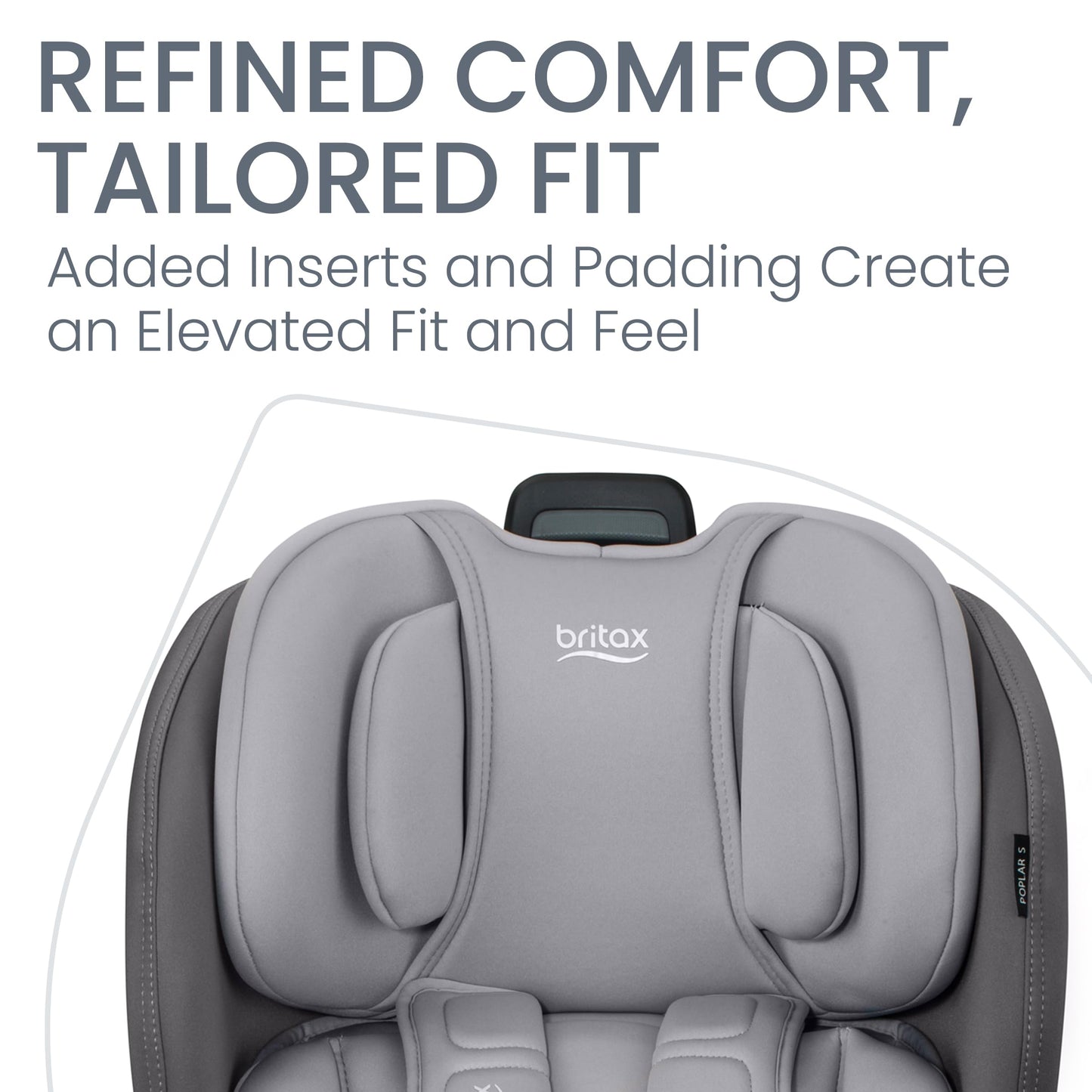 Britax Poplar S Convertible Car Seat, 2-in-1 Car Seat with Slim 17-Inch Design, ClickTight Technology, Arctic Onyx