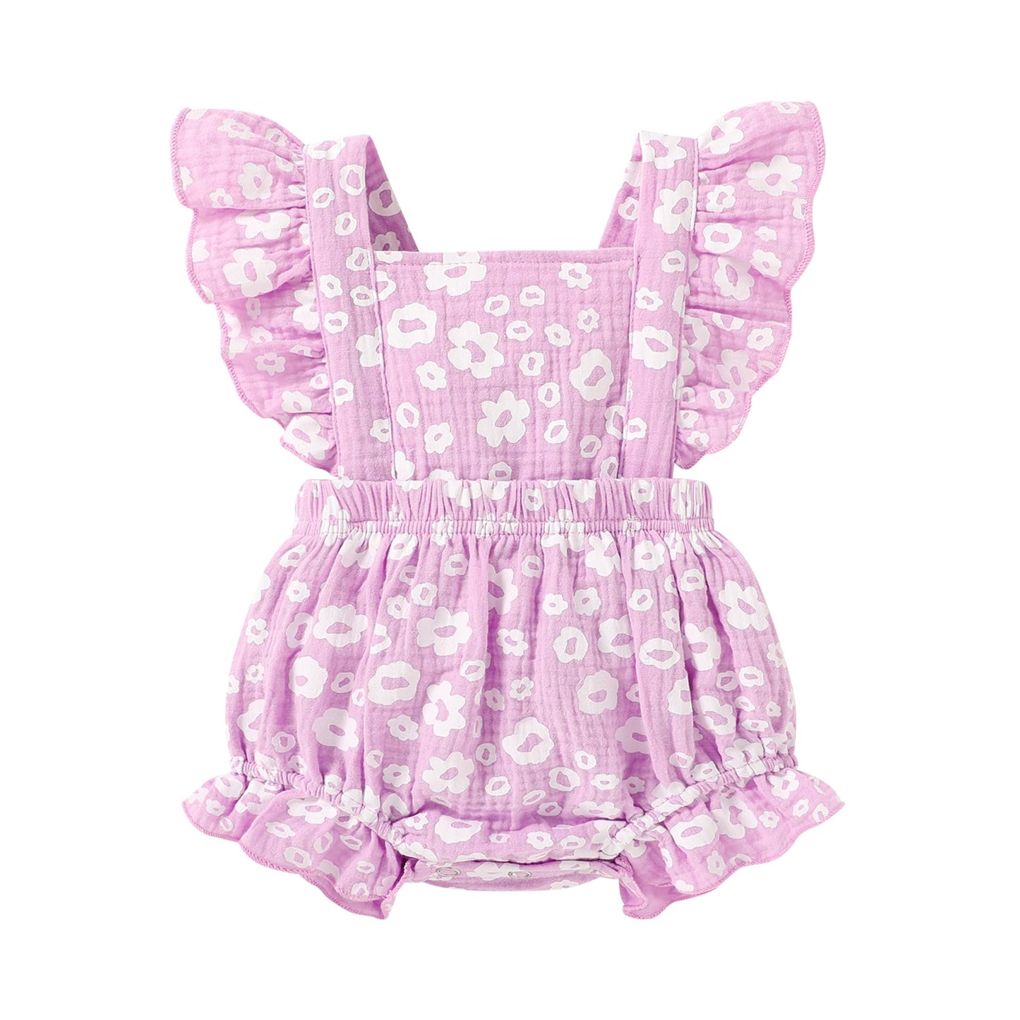 Happy Town Newborn Baby Girl Clothes Infant Summer Romper Sleeveless Floral Cute Outfits One Piece Jumpsuit Bodysuit